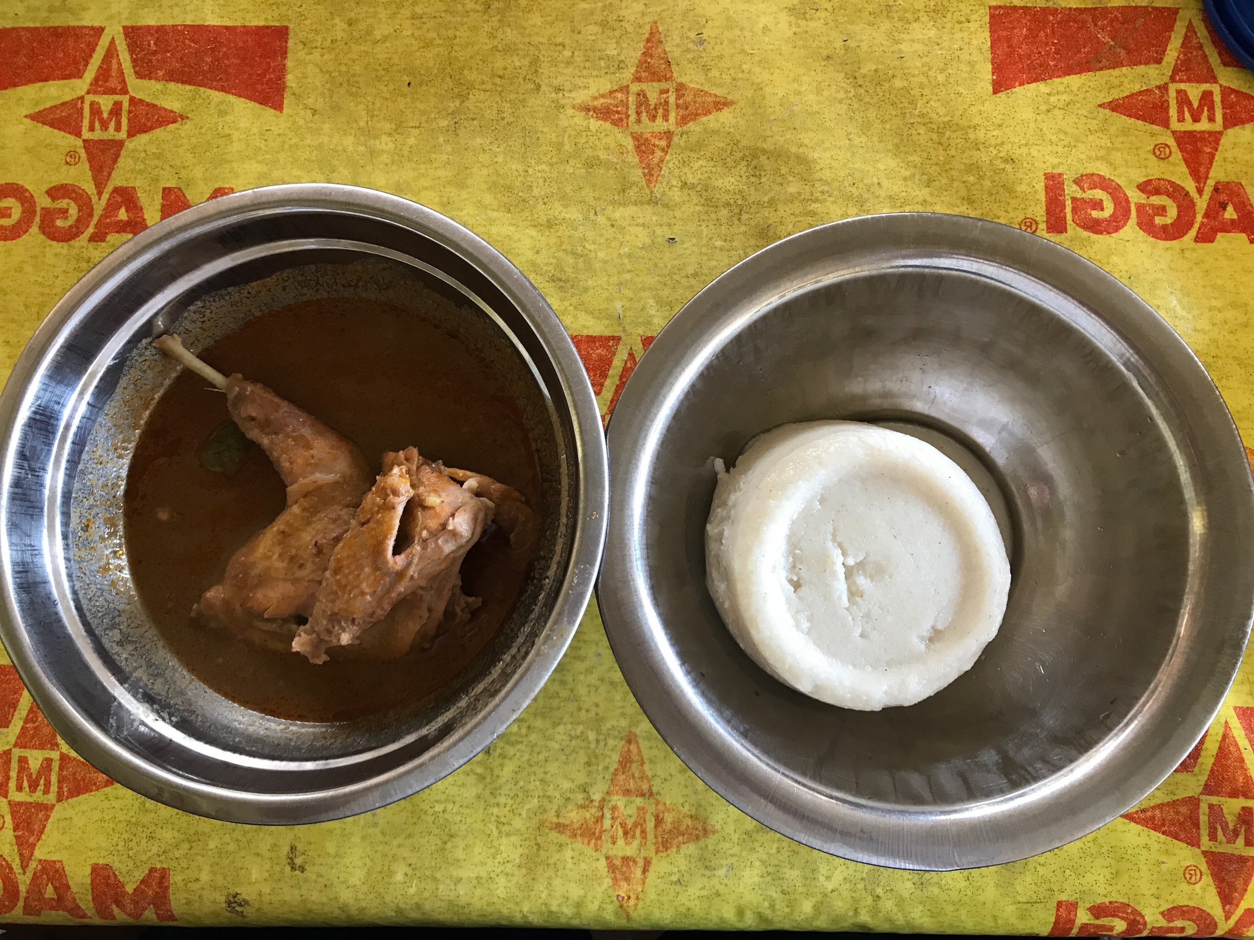Fufu (left)