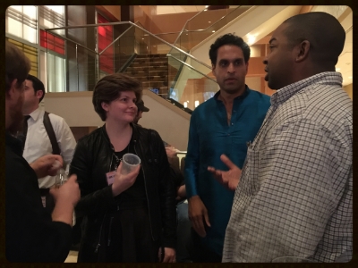 Chris holding court. :) (Not pictured: Me, beaming with pride.)