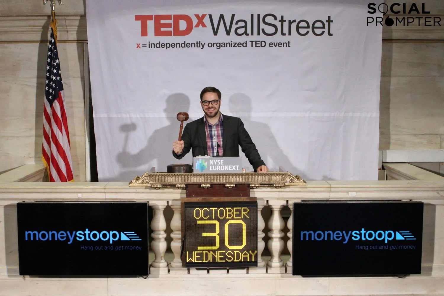 Dan ringing the bell at the New York Stock Exchange