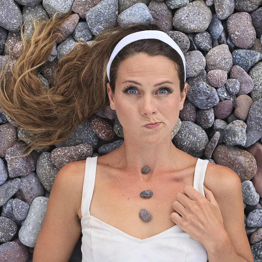 Photo by: J.R - Kit lying on rocks
