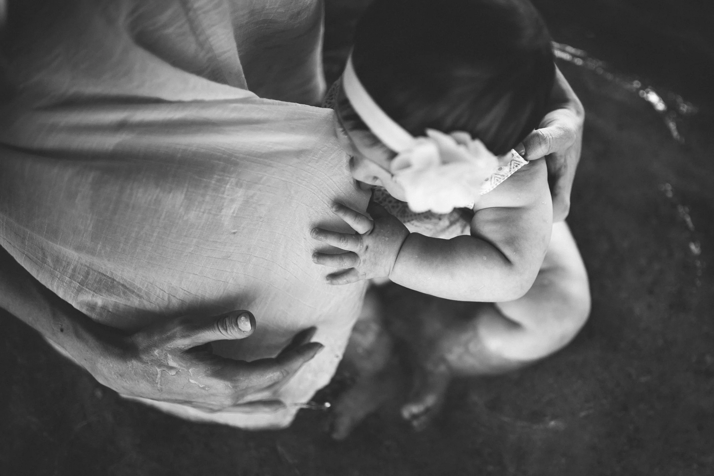 black and white family photo's