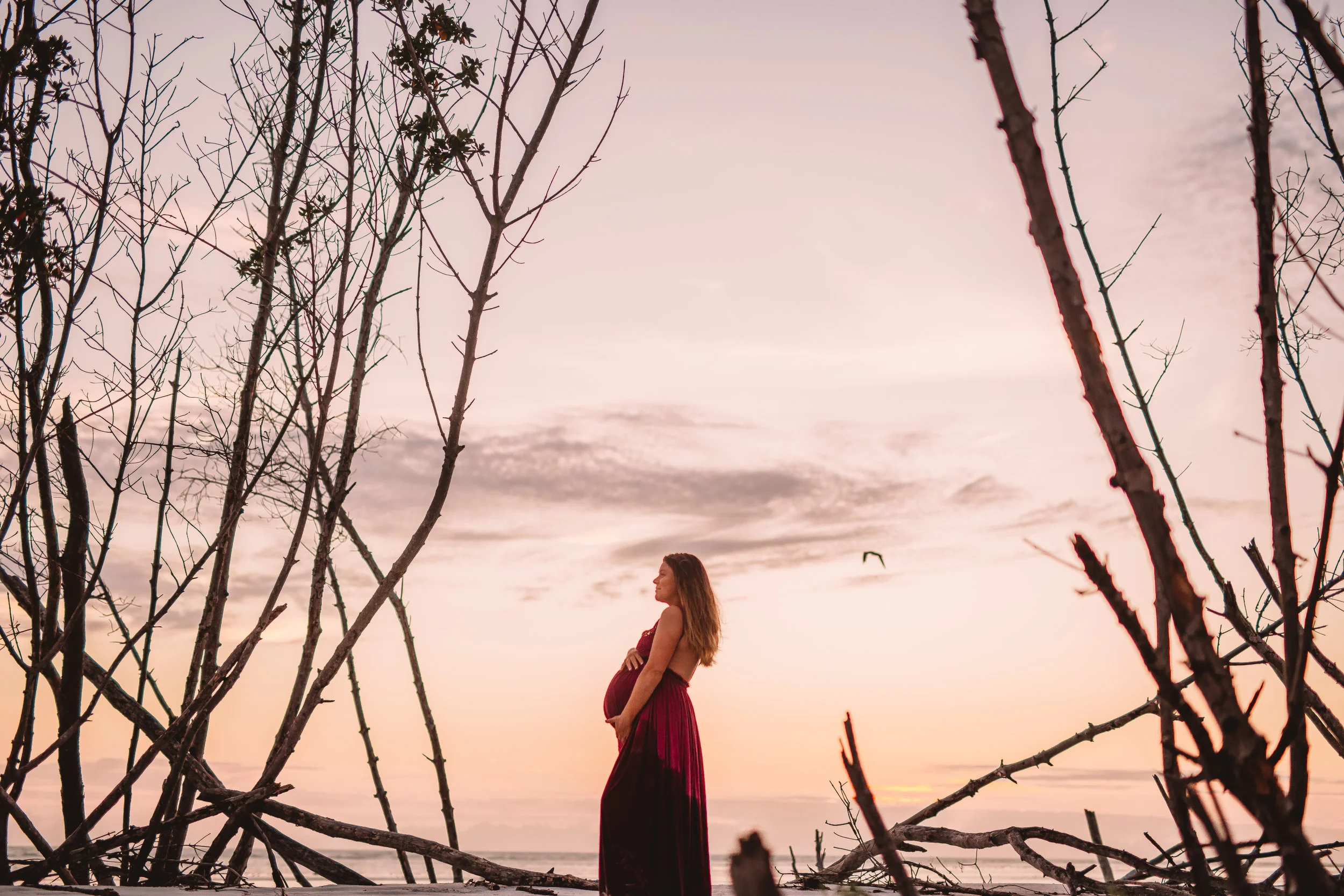 Tampa bay sunset photo shoot, maternity portraits