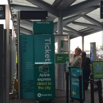 Airlink Express Ticket Kiosk. This is located outside the airport.
