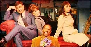 2006 Off-Broadway Revival Cast of Jacques Brel… l to r: Bob Cuccioli, Gay Marshall, me, Natascia Diaz.