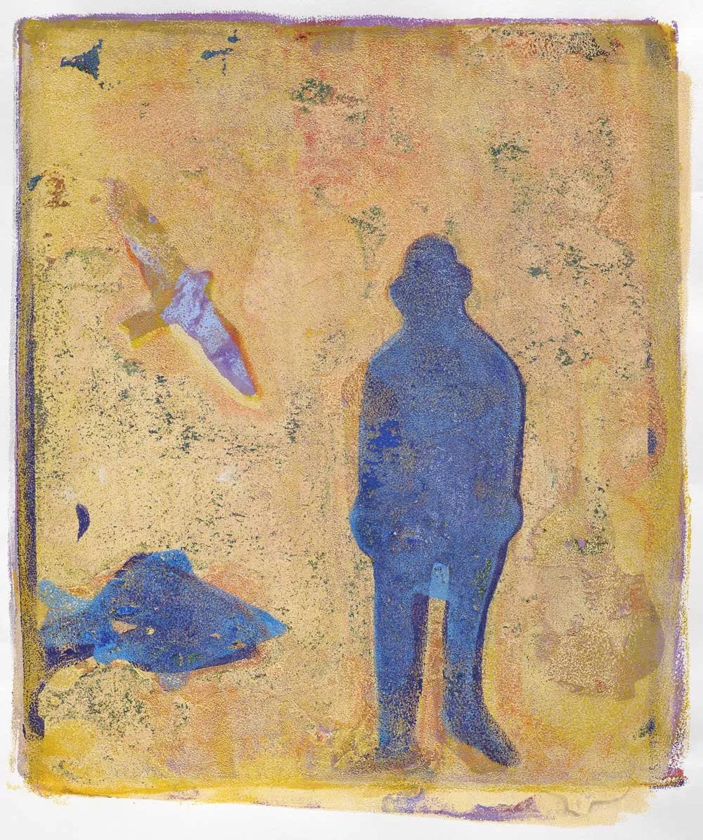 Figure with Bird and Fish