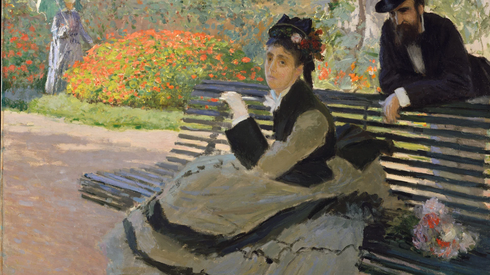 We Know Art - Camille Monet on a Garden Bench