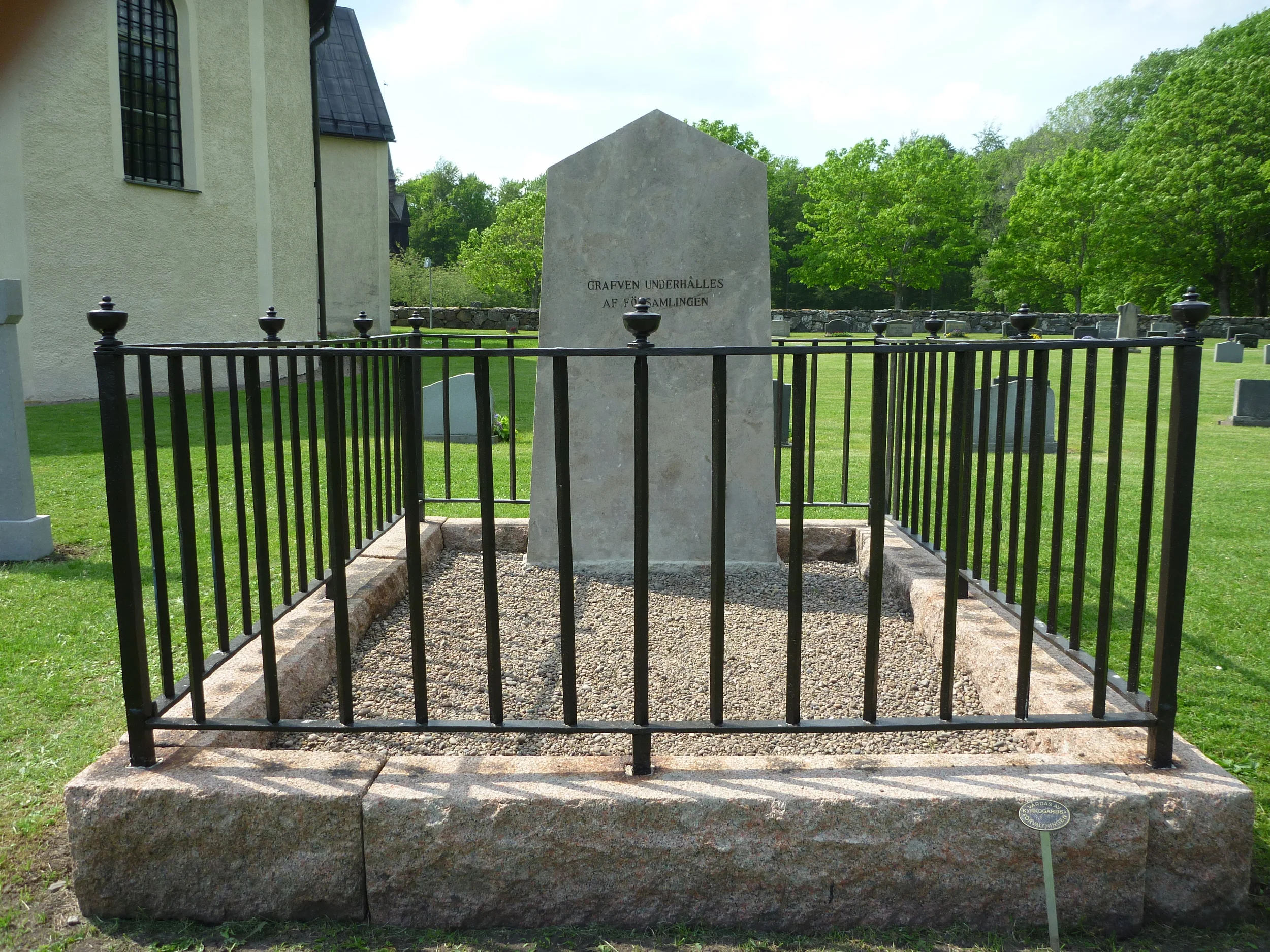 Gravvård vid Brahekyrkan på Visingsö 2014