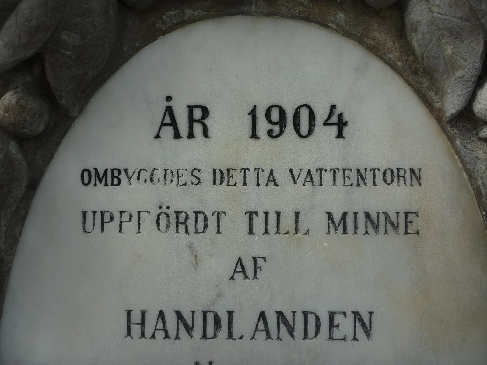 Detaljbild på texten