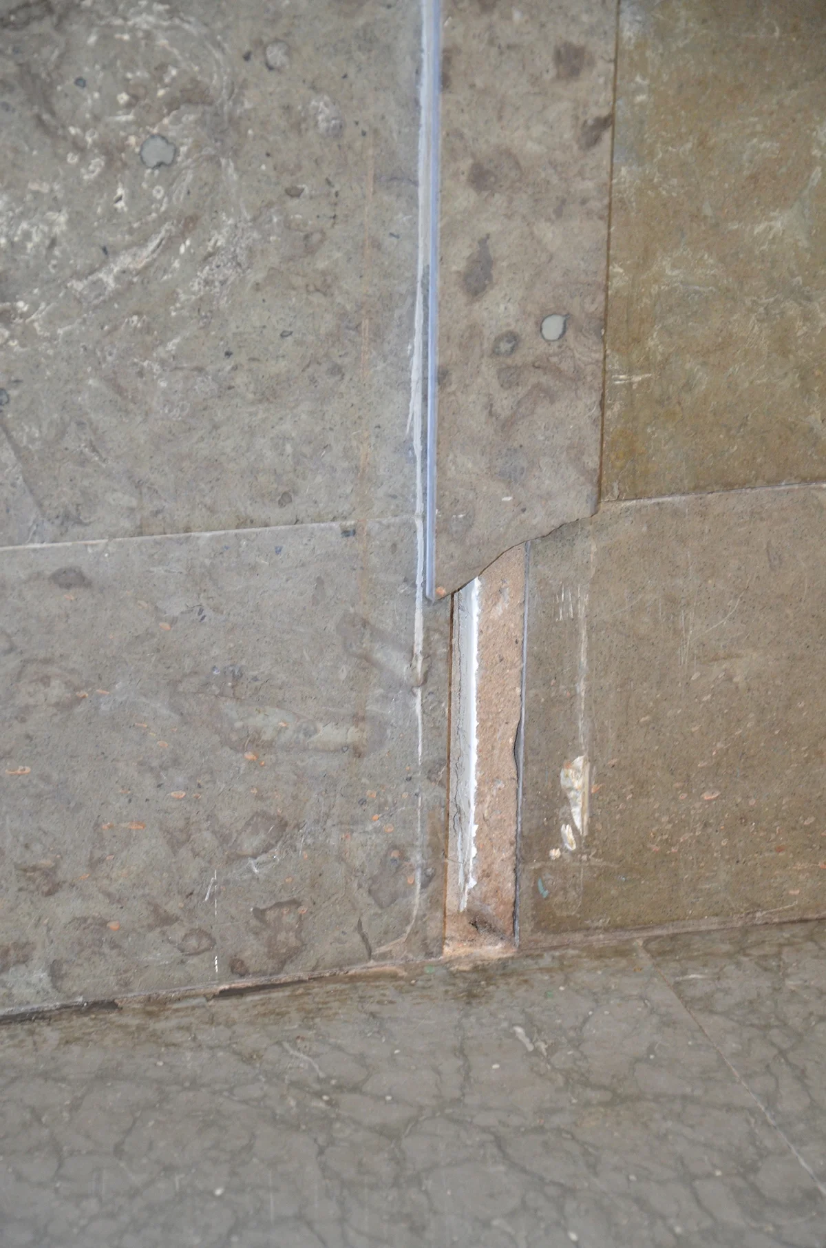 Materialbortfall.