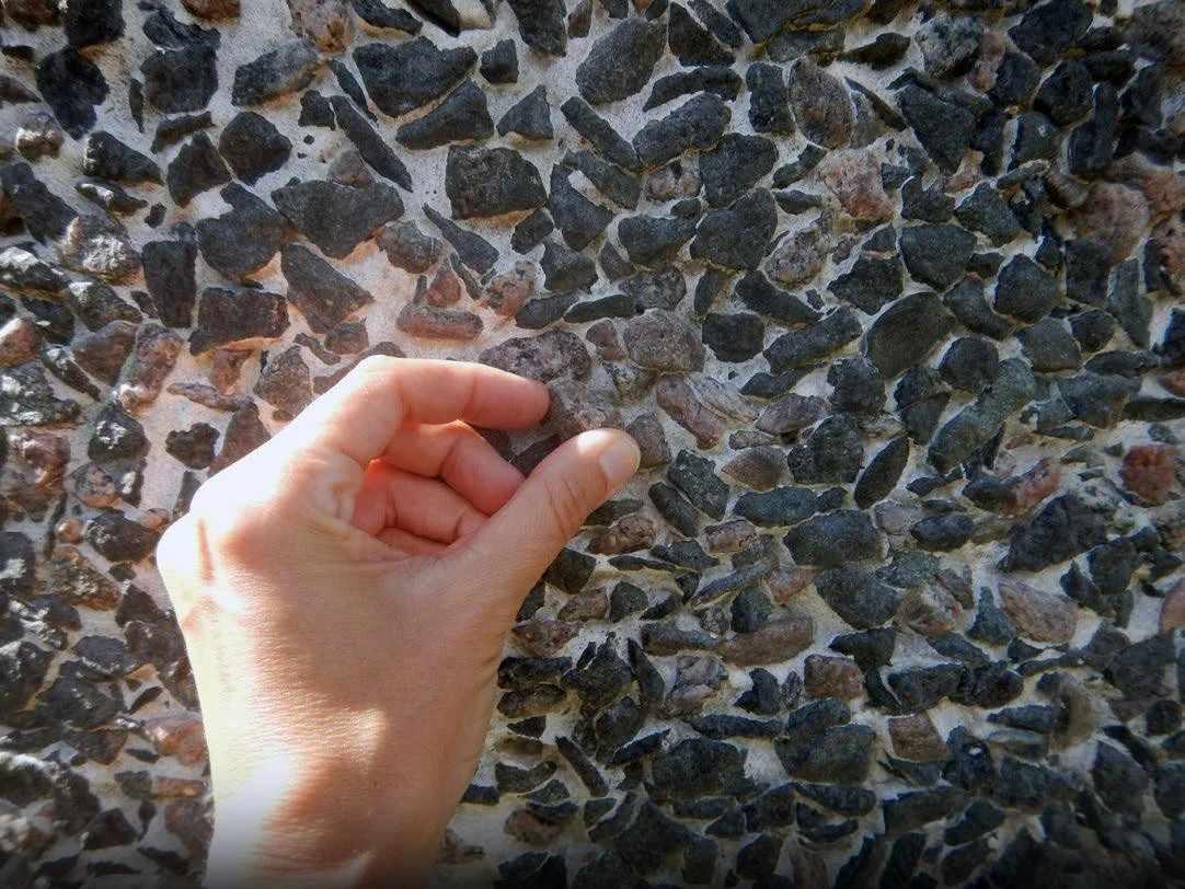  Närbild på ballasten. 