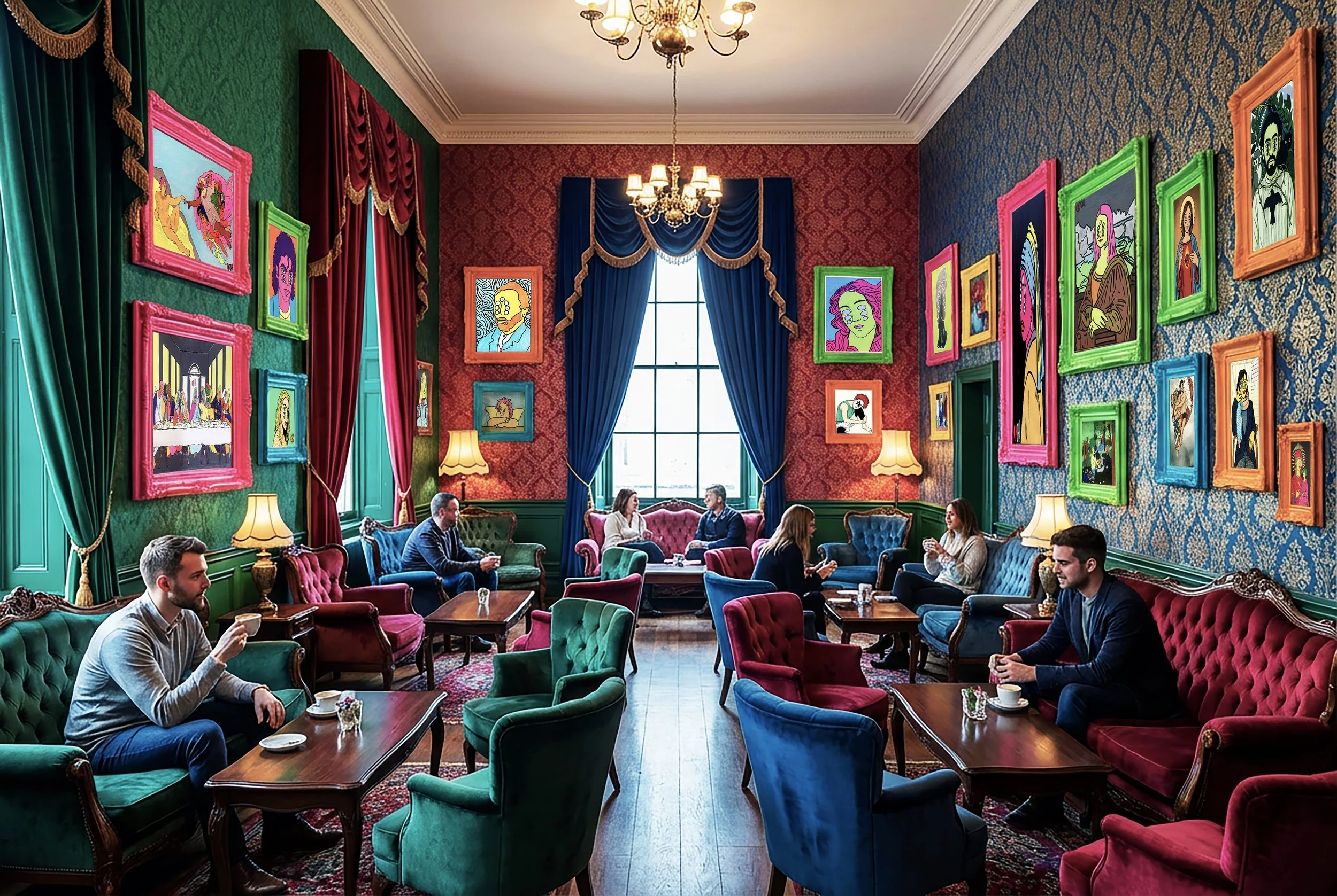 Firefly_take the art and put it in a very fancy victorian coffee shop room with bright color  594596.jpg