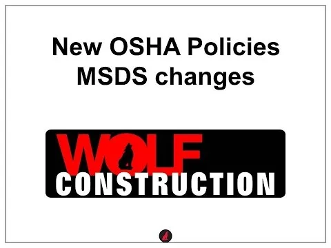 Safety Meeting 9 21 15 MSDS Changes