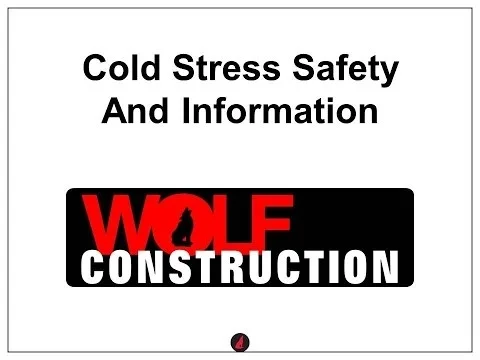 Safety Meeting 11 13 15 Cold Weather Safety