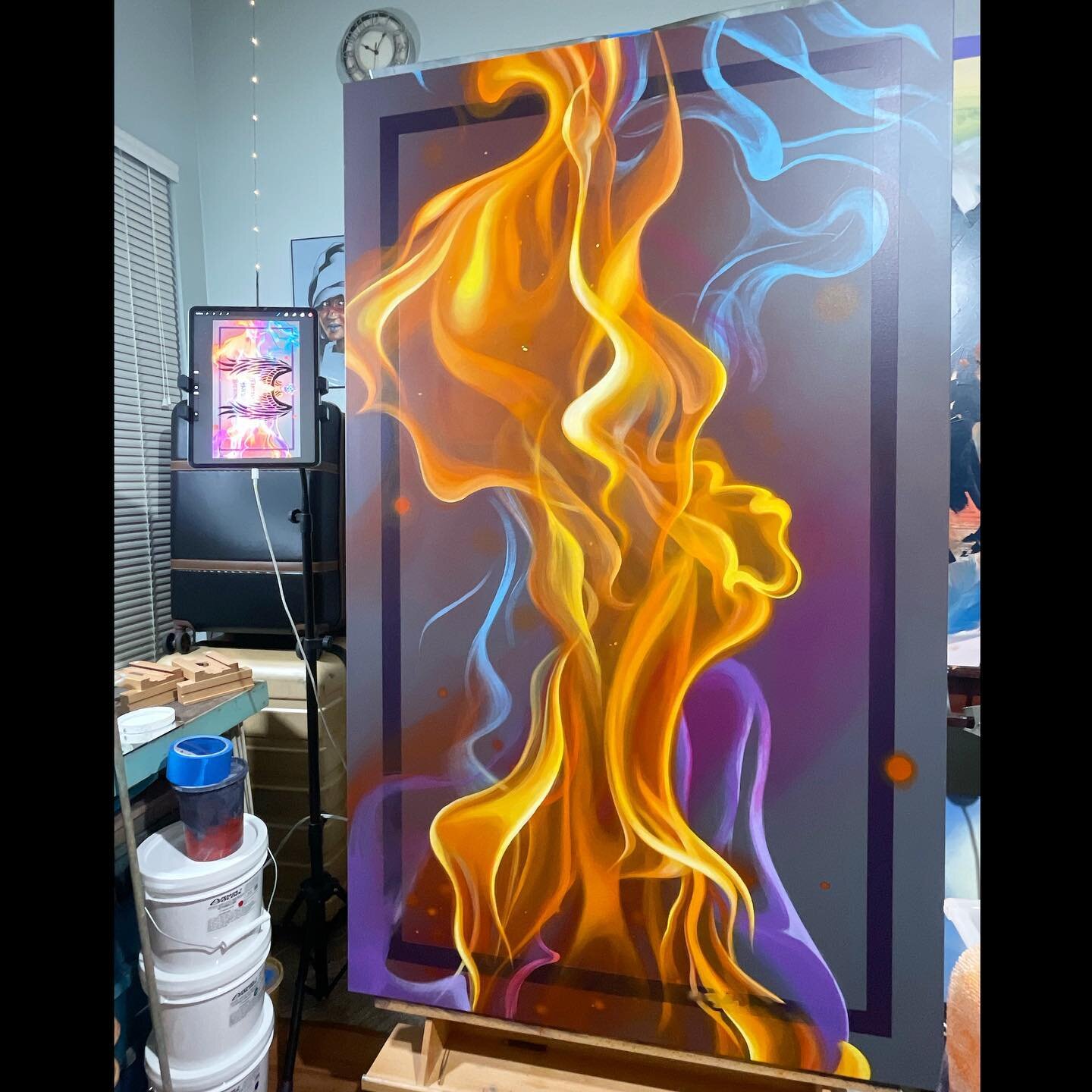 This commission made it to its new home at @fantasyhopsbrewing! I had so much fun with the fire 🔥
Acrylic on canvas, 36x60
SOLD
.
.
.
#acryliconcanvas #acrylicpainting #commissionedart #custompainting