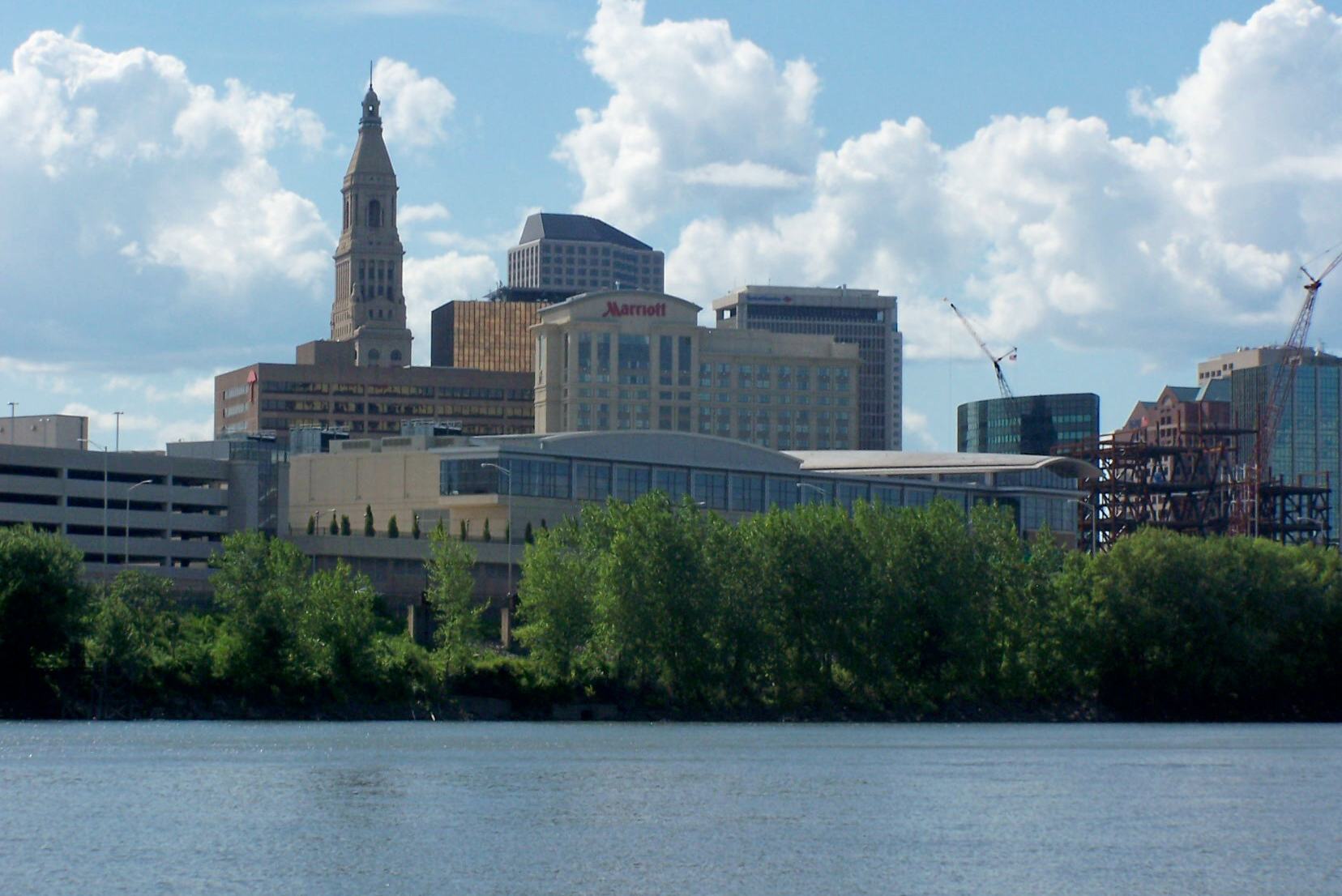 In this photo, the Hartford skyline is pictured. The city was ranked as the 45th-most dangerous in the United States by NeighborhoodScout. (J. Stephen Conn/Flickr)