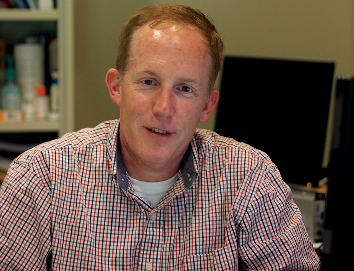 In this photo, UConn professor Edward Neth is pictured in his office. Neth said he will adapt a free open-source chemistry textbook for introductory chemistry courses in Fall 2016. (Mei Buzzell/The Daily Campus)