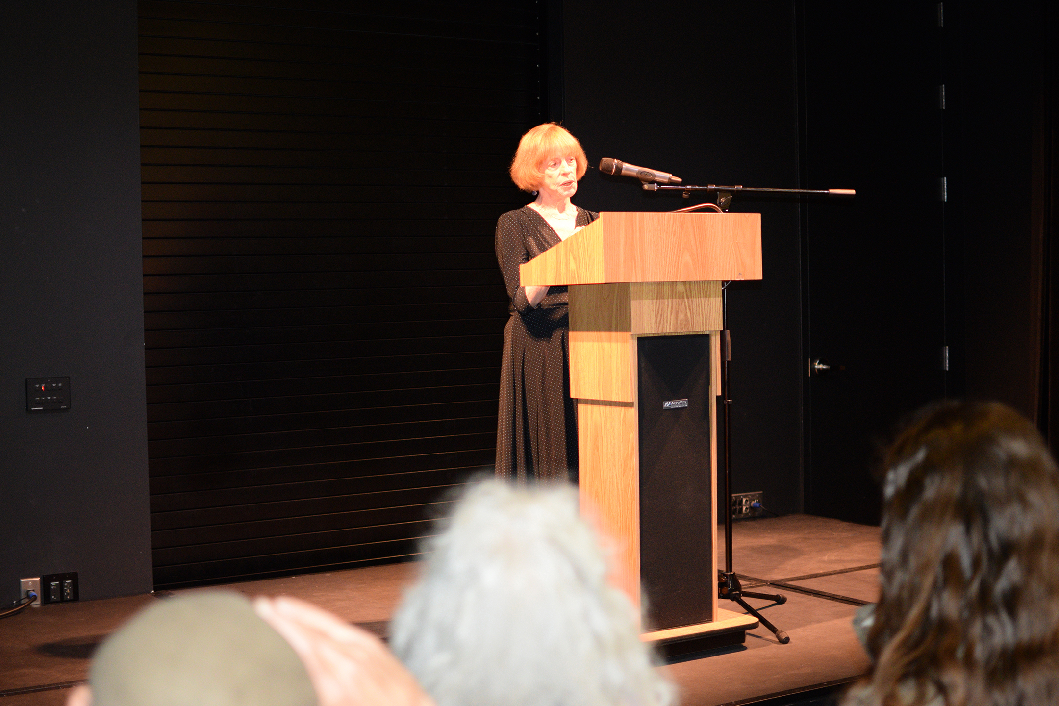 Award-winning poet and author Martha Collins speaks during her poetry reading at the UConn Co-op Bookstore at Storrs Center on Wednesday, Oct. 14, 2015. (Grant Zitomer/The Daily Campus)