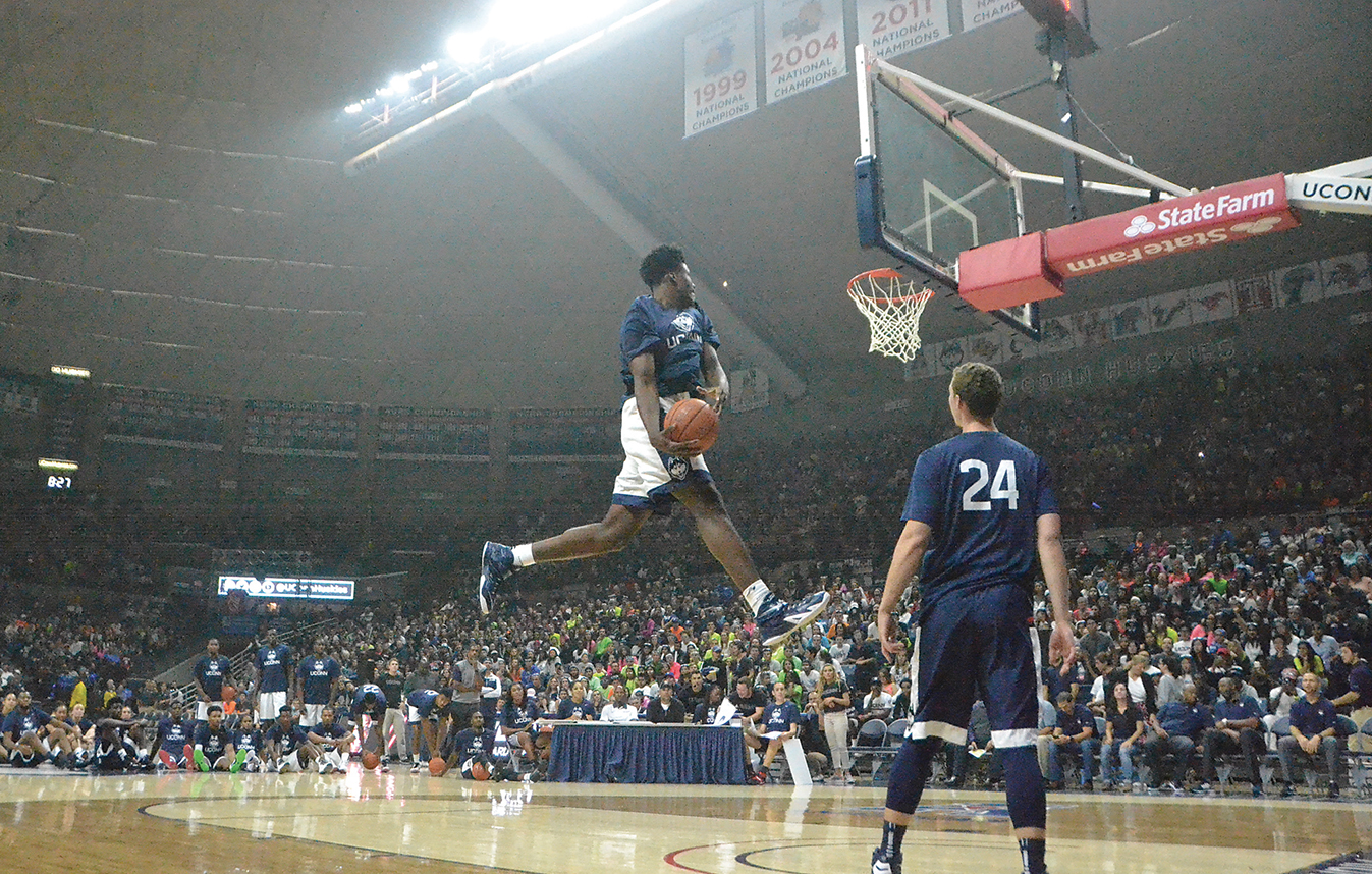 Getting rid of the scrimmage and replacing it with more skill contests seems like the best way to keep things interesting on First Night while also mitigating some of the looming injury risks. (Bailey Wright/The Daily Campus)