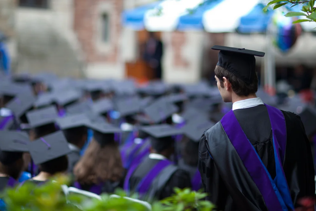 Yale law school students attend their commencement ceremony. Law schools across the nation are expecting an increase of applicants this year, according to a 2015 survey by Kaplan Test Prep. (Flickr/Jens Schott Knudsen)