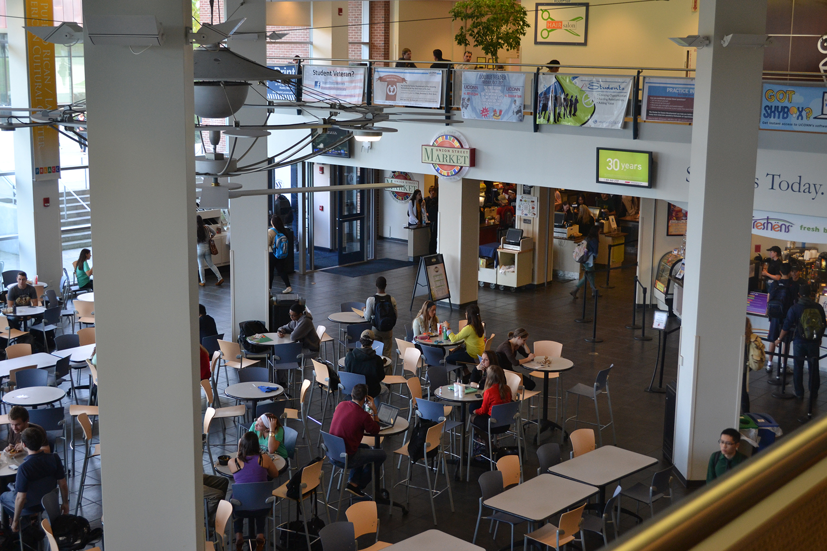 In this file photo, the UConn Student Union and the Union Street Market entrance are pictured. (File Photo/The Daily Campus)