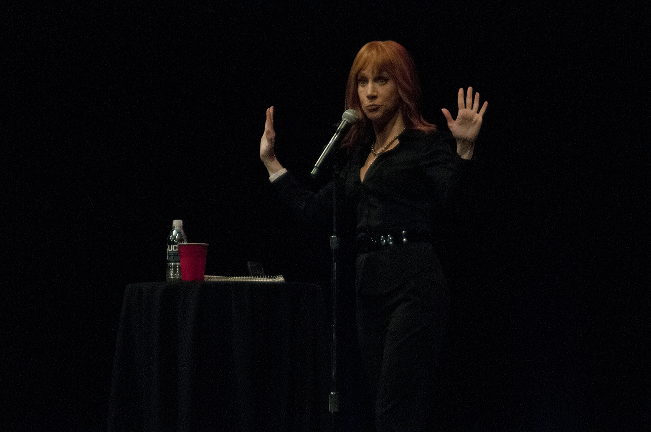 Comedian Kathy Griffin is seen during her show at the Jorgensen Center for the Performing Arts in Storrs, Connecticut on Thursday, Oct. 29, 2015. (Carly Zaleski/The Daily Campus)