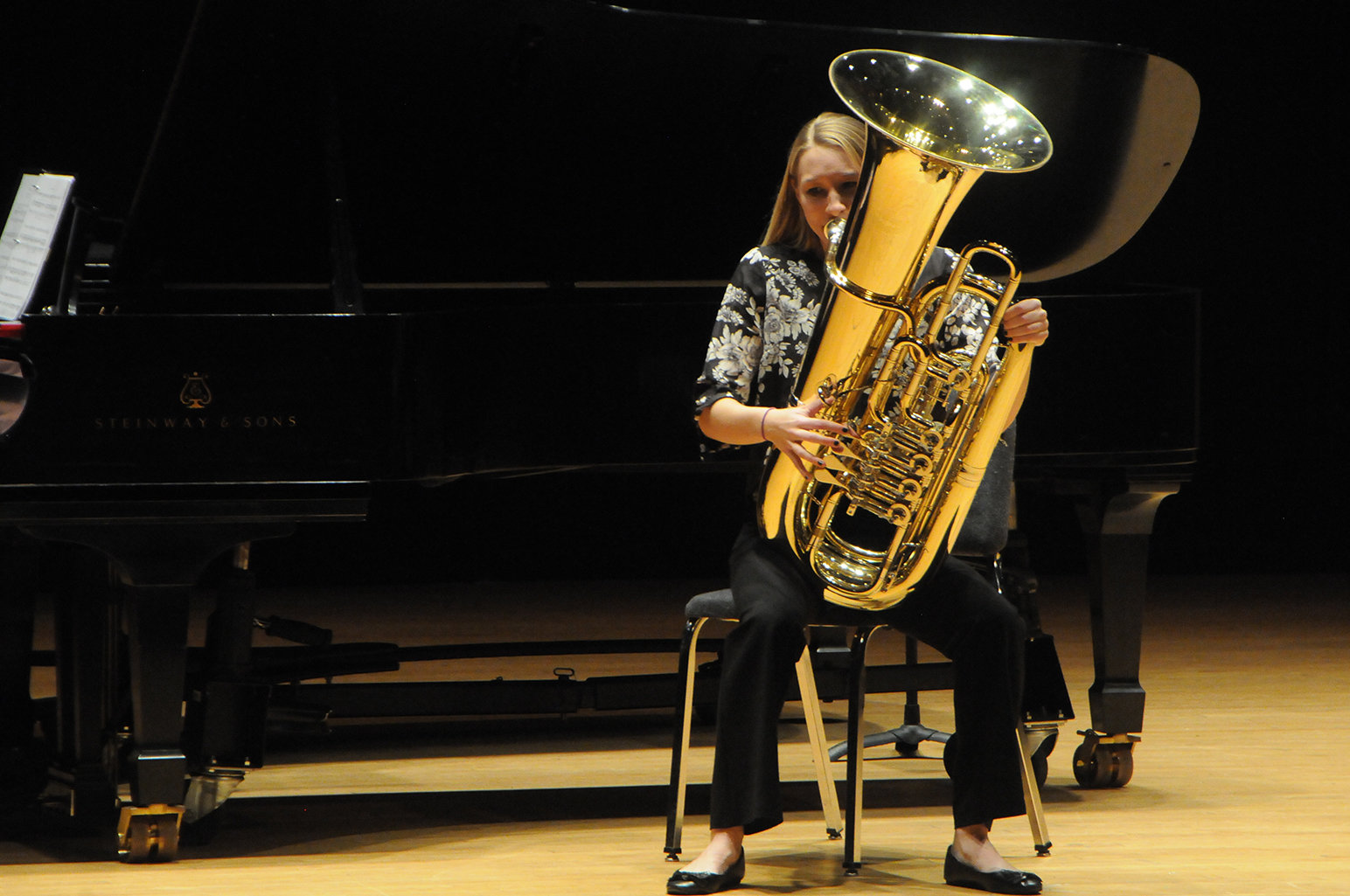 Students, faculty and guests gathered in the Von der Mehden Recital Hall on Saturday, Oct. 31, 2015 for the University of Connecticut Music Department’s annual Aria and Concerto Competition. (Bailey Wright/The Daily Campus)