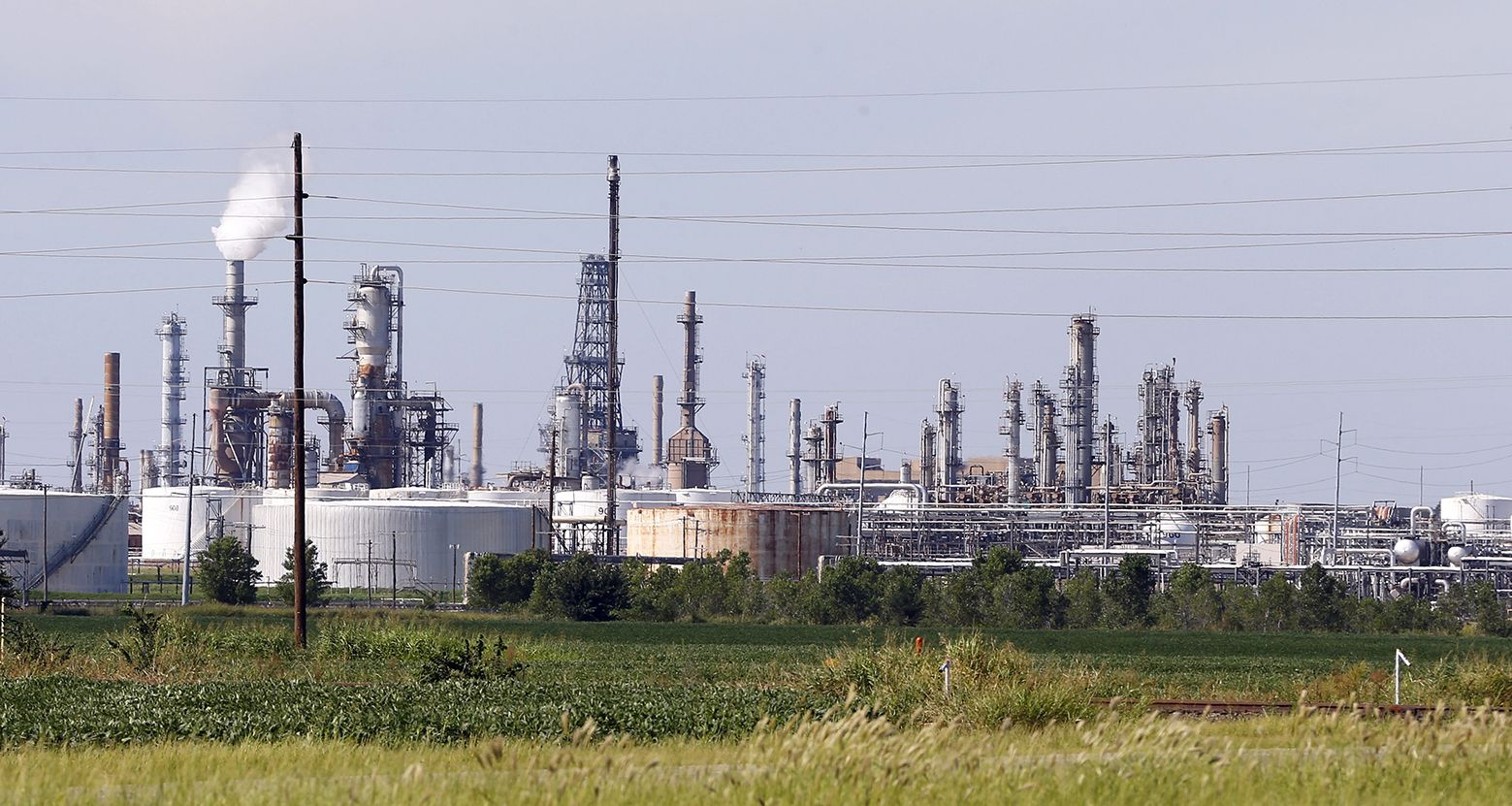 A refinery owned by Phillips 66 in Oklahoma. Exxon, a larger oil company, has faced demands from environmental groups that it deceived the American public by denying climate change. (AP)
