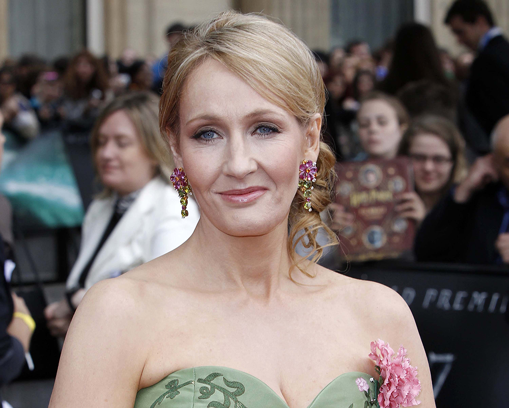 In this July 7, 2011 file photo, British author JK Rowling arrives in Trafalgar Square, in central London, for the World Premiere of "Harry Potter and The Deathly Hallows: Part 2," the last film in the series. (AP)
