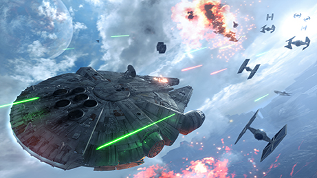 This photo provided by Electronic Arts shows a scene from the video game, “Star Wars: Battlefront." (Electronic Arts via AP)