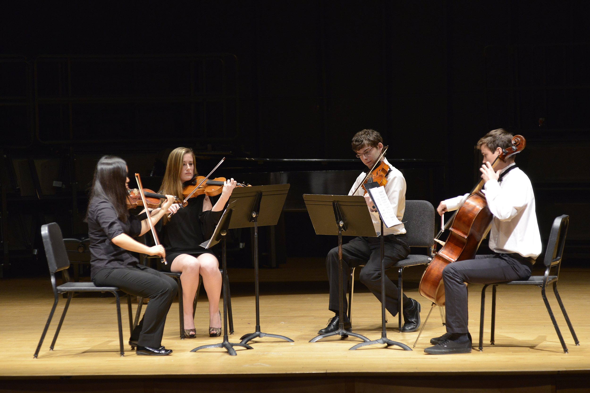 The Chamber music ensemble performed works by Beethoven, Mozart and contemporary artists during a recital at J. Louis von der Mehden Recital Hall on Saturday, Dec. 5, 2015. (Jason Jiang/The Daily Campus)