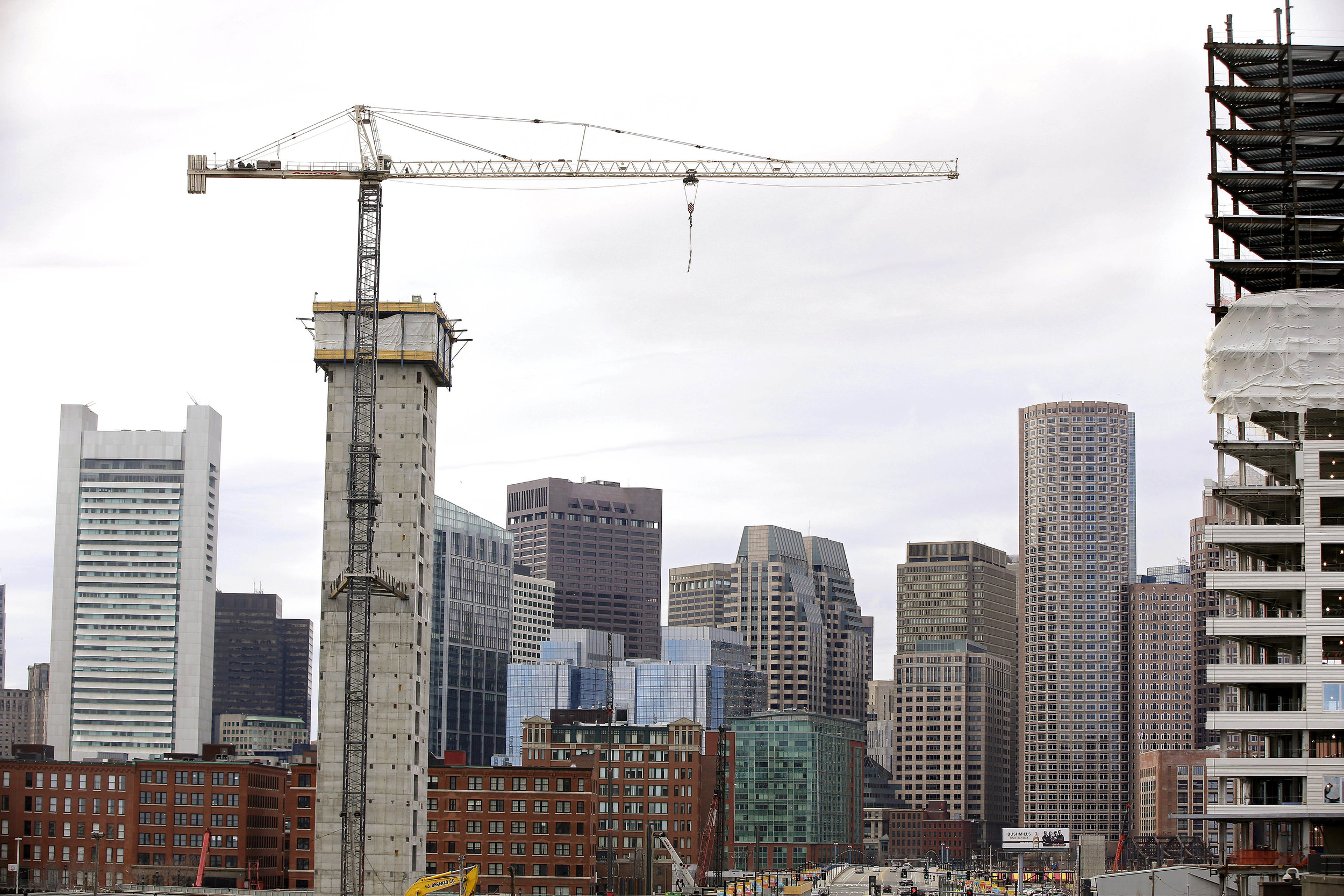 General Electric said Wednesday, Jan. 13, 2016, it will begin relocating its global headquarters to Boston's Seaport District, pictured above, in the summer from Fairfield, Conn., and complete the move by 2018. In recent years, the Seaport District has become the city's hottest and fastest-growing neighborhood. (AP)