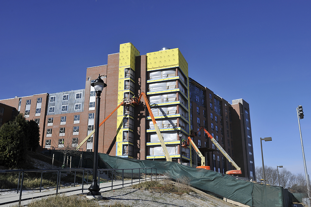 A new living and learning community for African American males in the NextGen residence halls will open in the fall of 2016. The learning community, called ScHOLA2RS, aims to increase graduation rates and leadership within UConn's African American male community. (Jason Jiang/The Daily Campus)