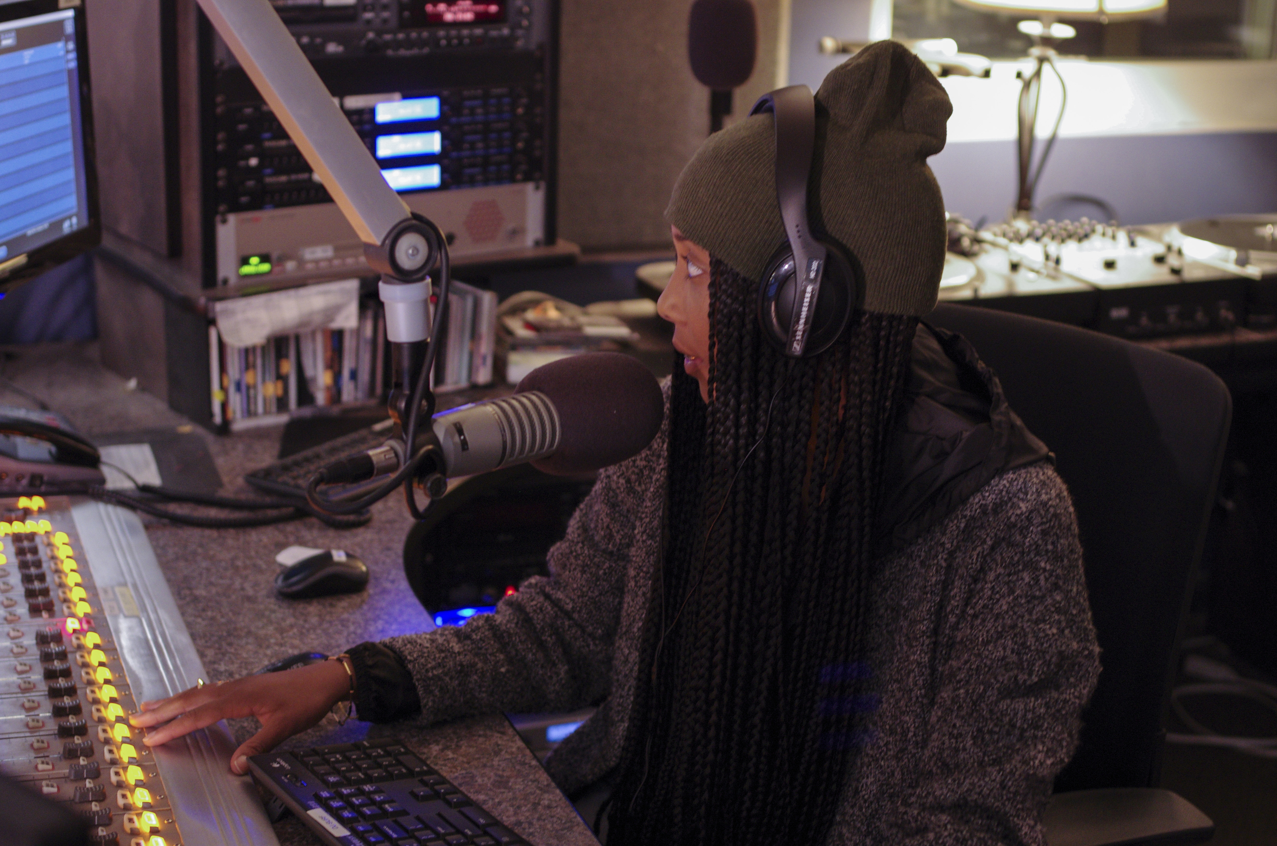 WHUS 91.7 DJ Alyssa Hughes is a senior journalism major. (William Chan/Daily Campus)