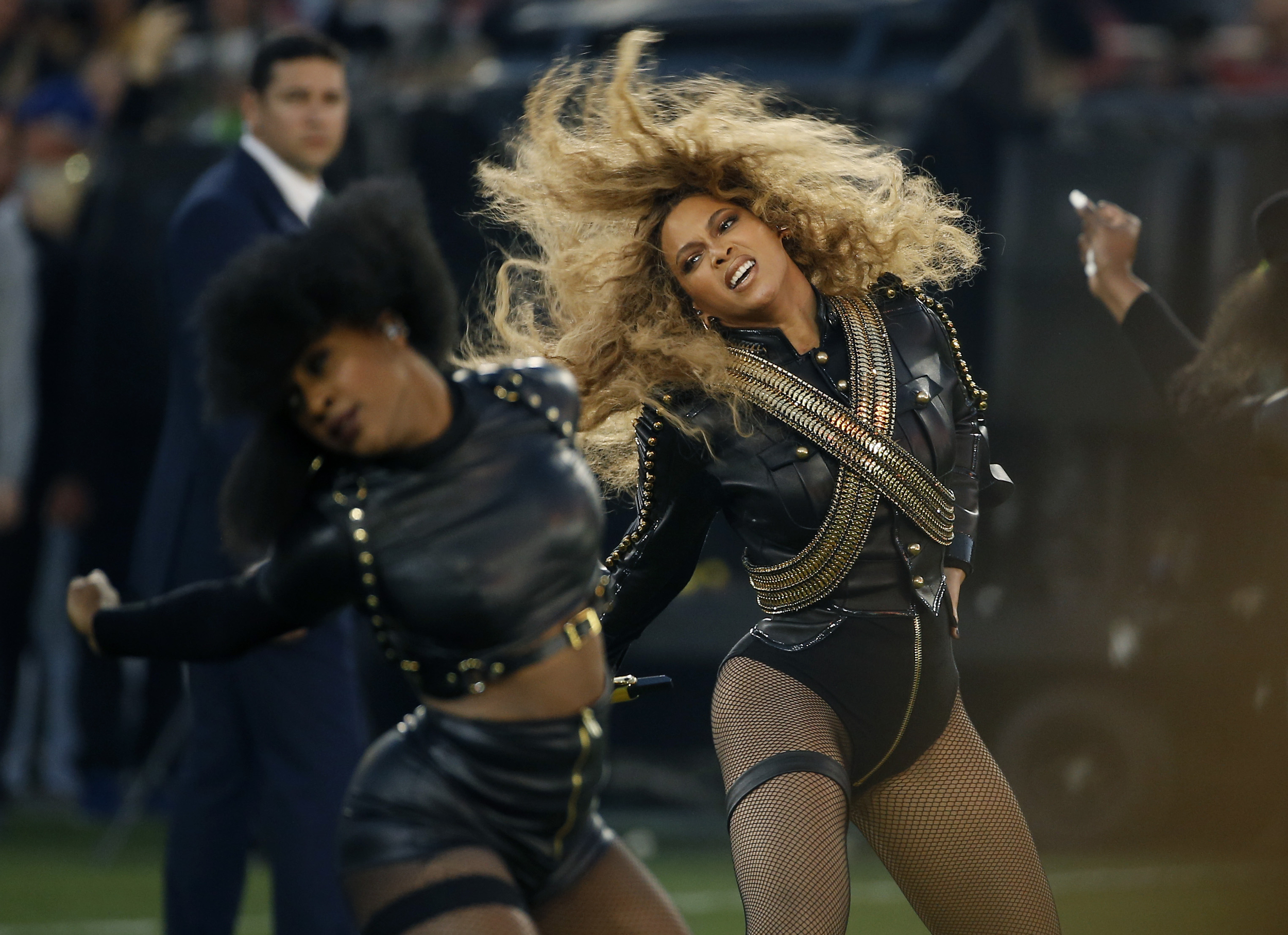 In this Sunday, Feb. 7, 2016 file photo, Beyonce performs during halftime of the NFL Super Bowl 50 football game in Santa Clara, Calif. (AP Photo/Matt Slocum, File)
