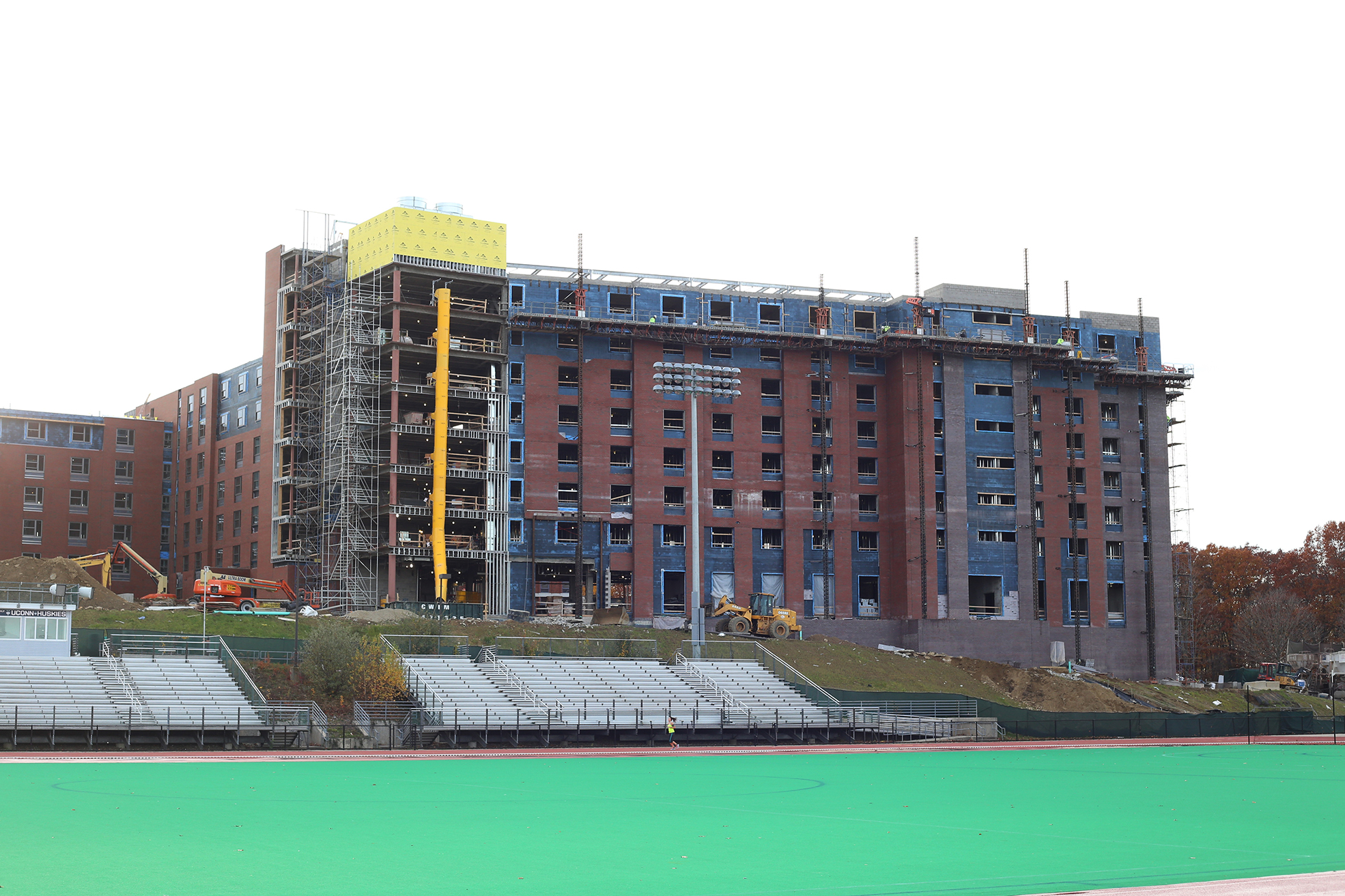 UConn's new STEM dorm is seen under construction in fall 2015. (Jackson Haigis/The Daily Campus)
