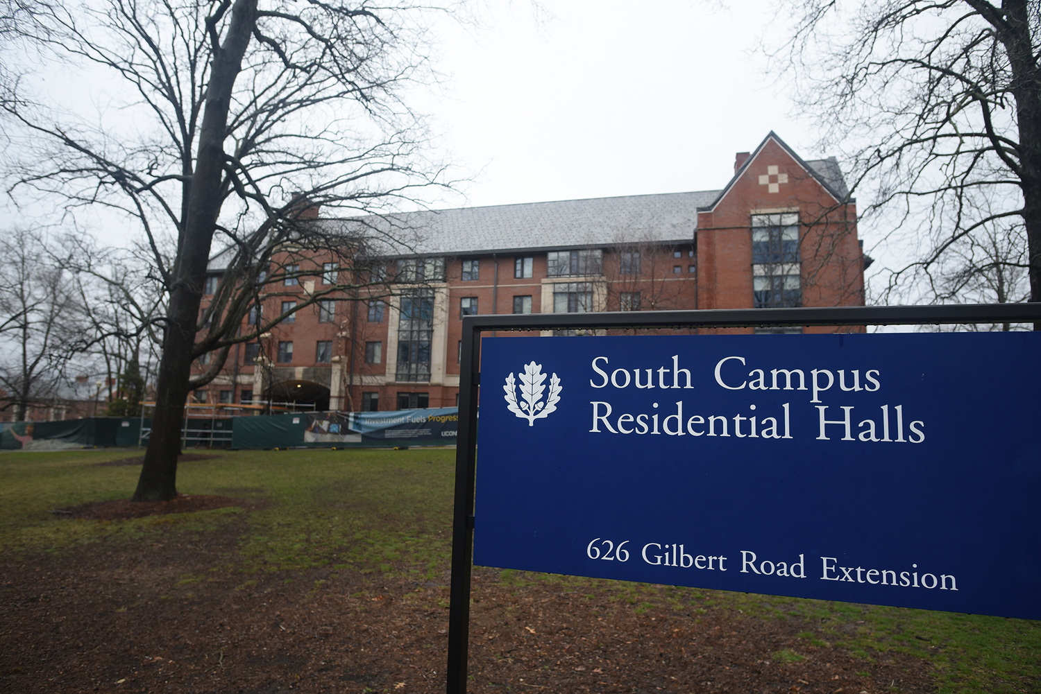 A sign is pictured in front of the South Campus Residential Halls on the UConn campus in Storrs, Connecticut. The new RA position will be offered in the 2016-2017 school year and will assist supervisors in the overall residential teams. (Zhelun Lang/The Daily Campus)