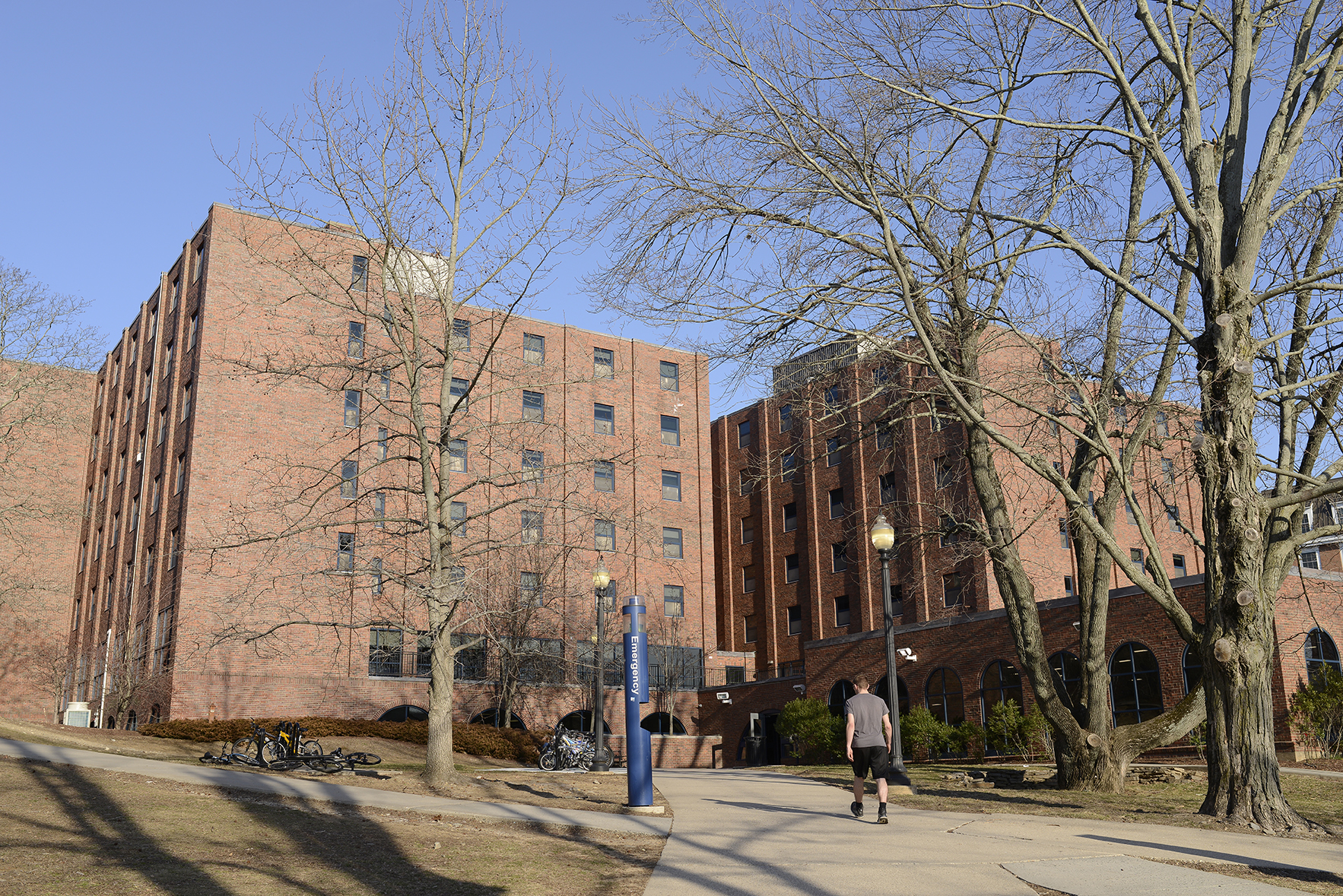 John Buckley Hall, the default freshman honors housing, has had overflow into Shippee Hall for the past few years. Next year, a new dorm for honors STEM students will be available, although Connecticut Commons, another honors housing option, will be torn down to make room for the new recreation center. (Jason Jiang/Daily Campus)