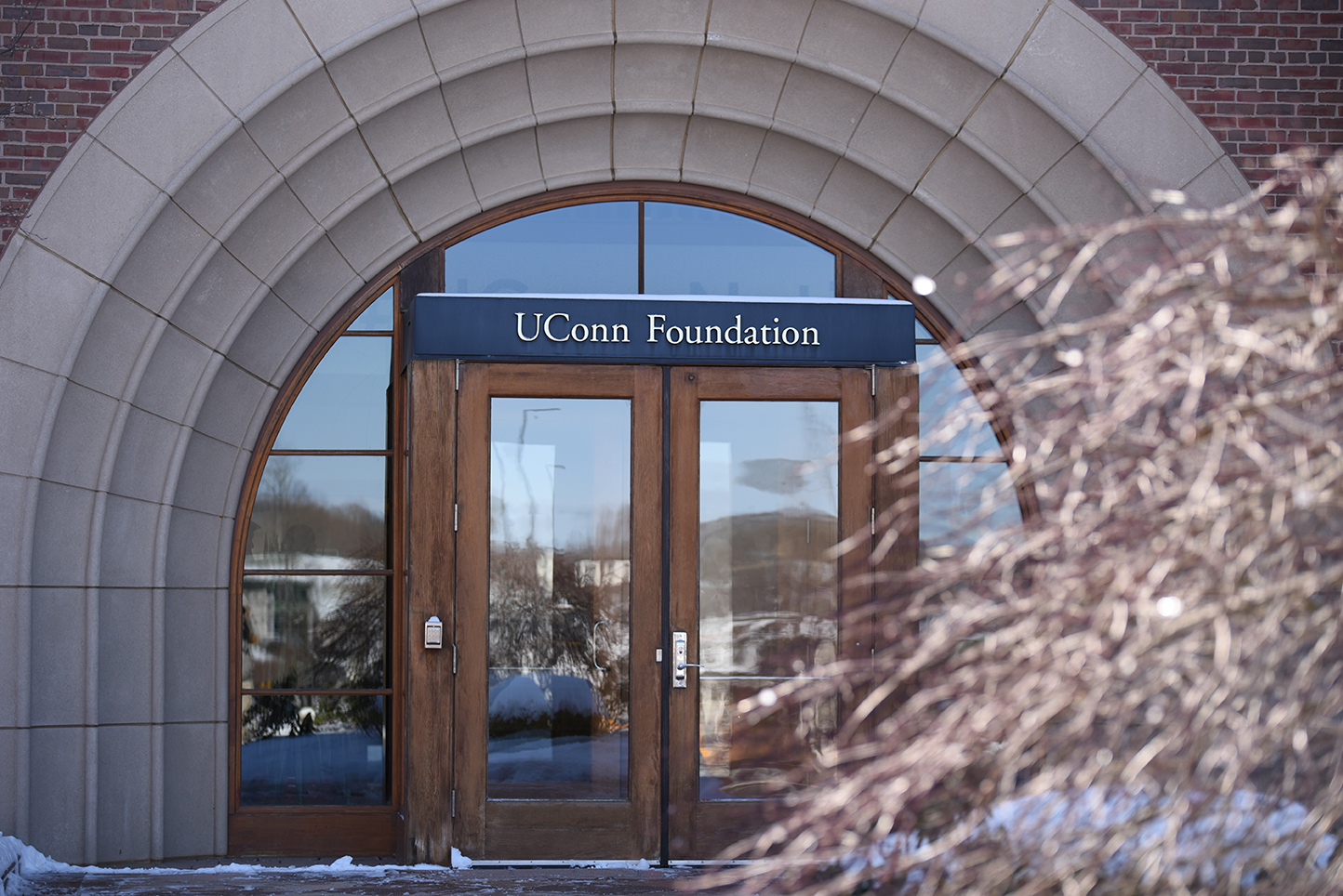 UConn Foundation is located across from North Garage and the Jorgensen Center for Performing Arts. As a private foundation, it donates to many organizations, but it's donations are not made public under the Freedom of Information Act. (Zhelun Lang/Daily Campus)