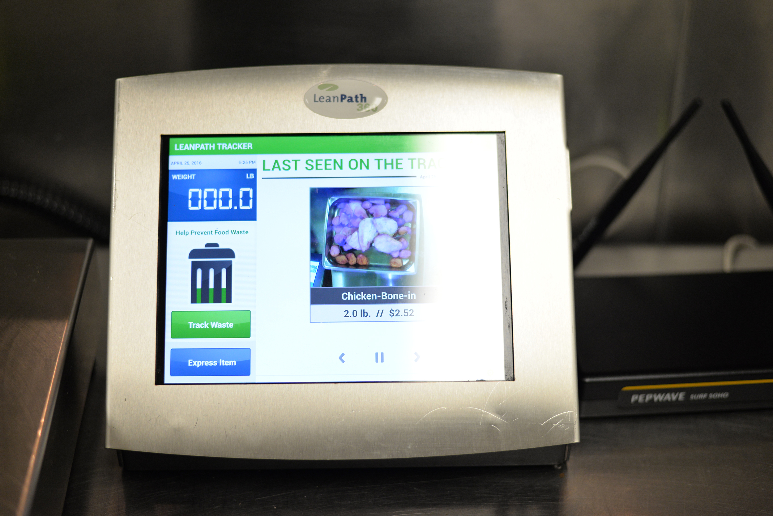 A LeanPath system used to track food waste in UConn dining halls. (Amar Batra/The Daily Campus)