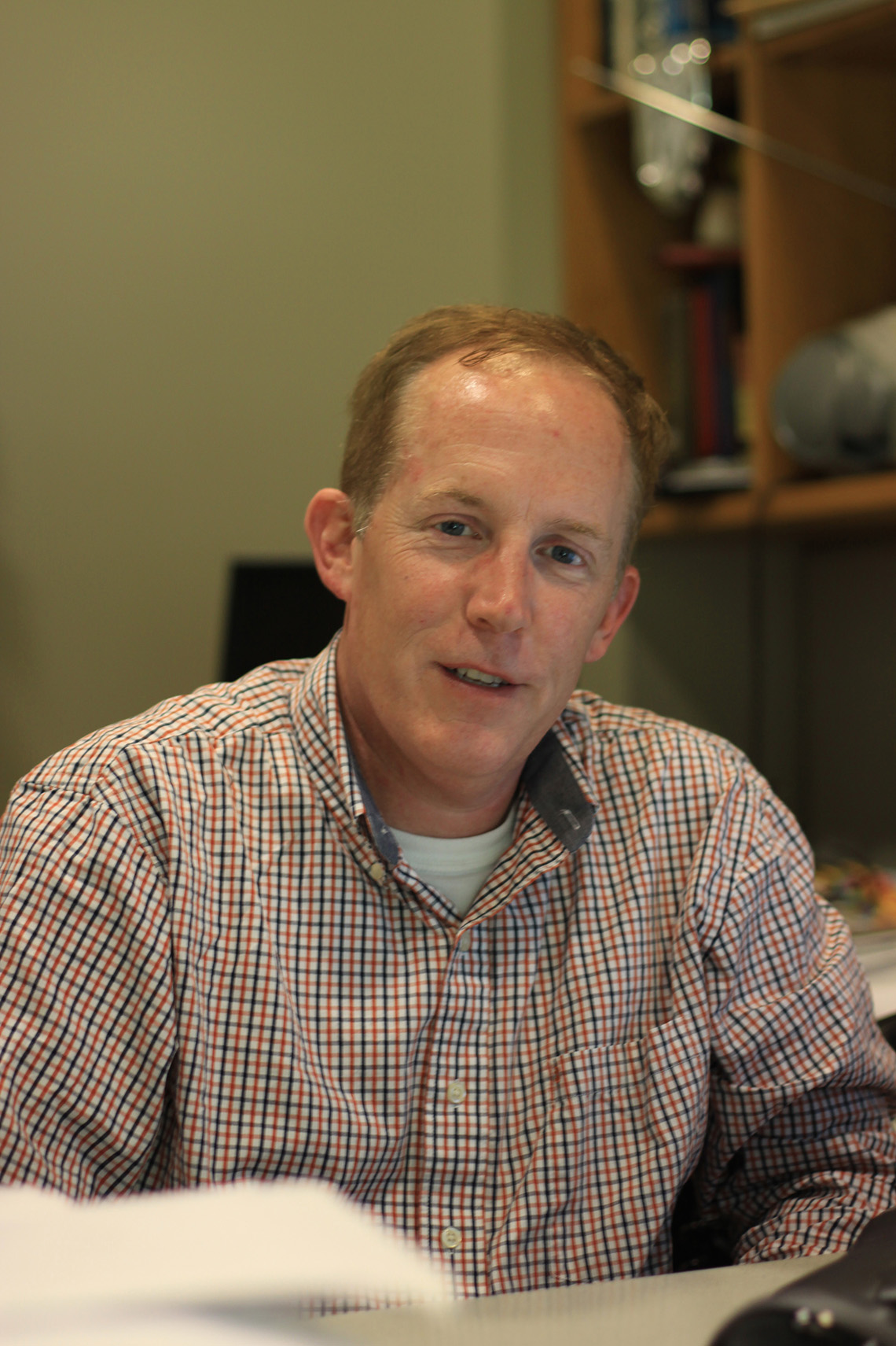 Chemistry professor Edward Neth has decided to use an open source textbook for his introductory chemistry course in the fall. The textbook will be free online and $55 to print. (Mei Buzzell/Daily Campus)