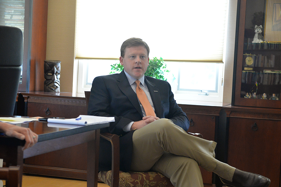 Four senior staff members at the University of Connecticut agreed to forgo raises that were scheduled in 2013 and 2014. Michael Kirk, President Susan Herbst's chief of staff who is pictured above, chose not to forgo his raise. (Amar Batra/The Daily Campus)