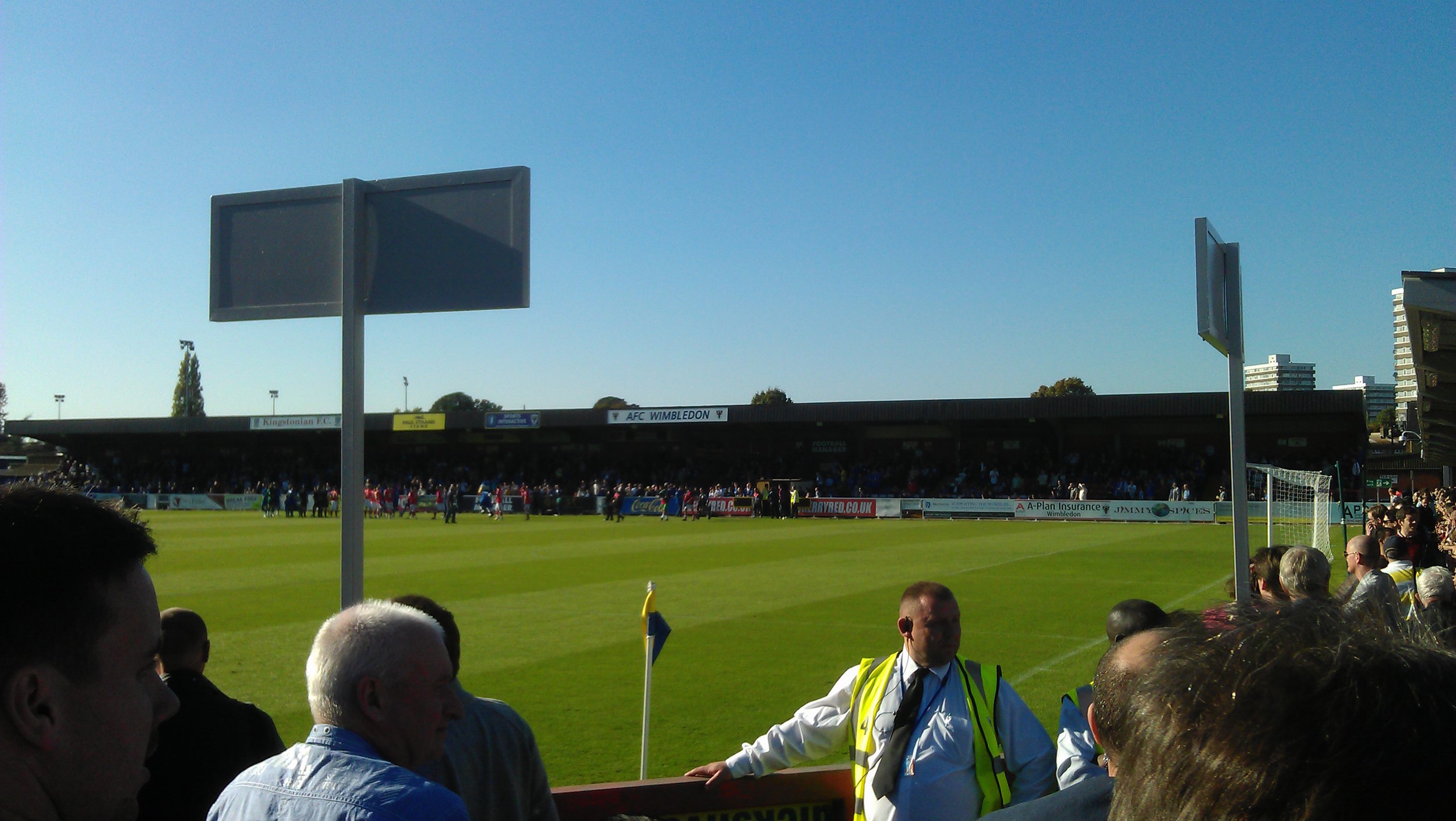 A game between AFC Wimbledon and Crewe Alexandra F.C. at Kingsmeadow Stadium in London, England. (Paul Wilkinson/ flickr )