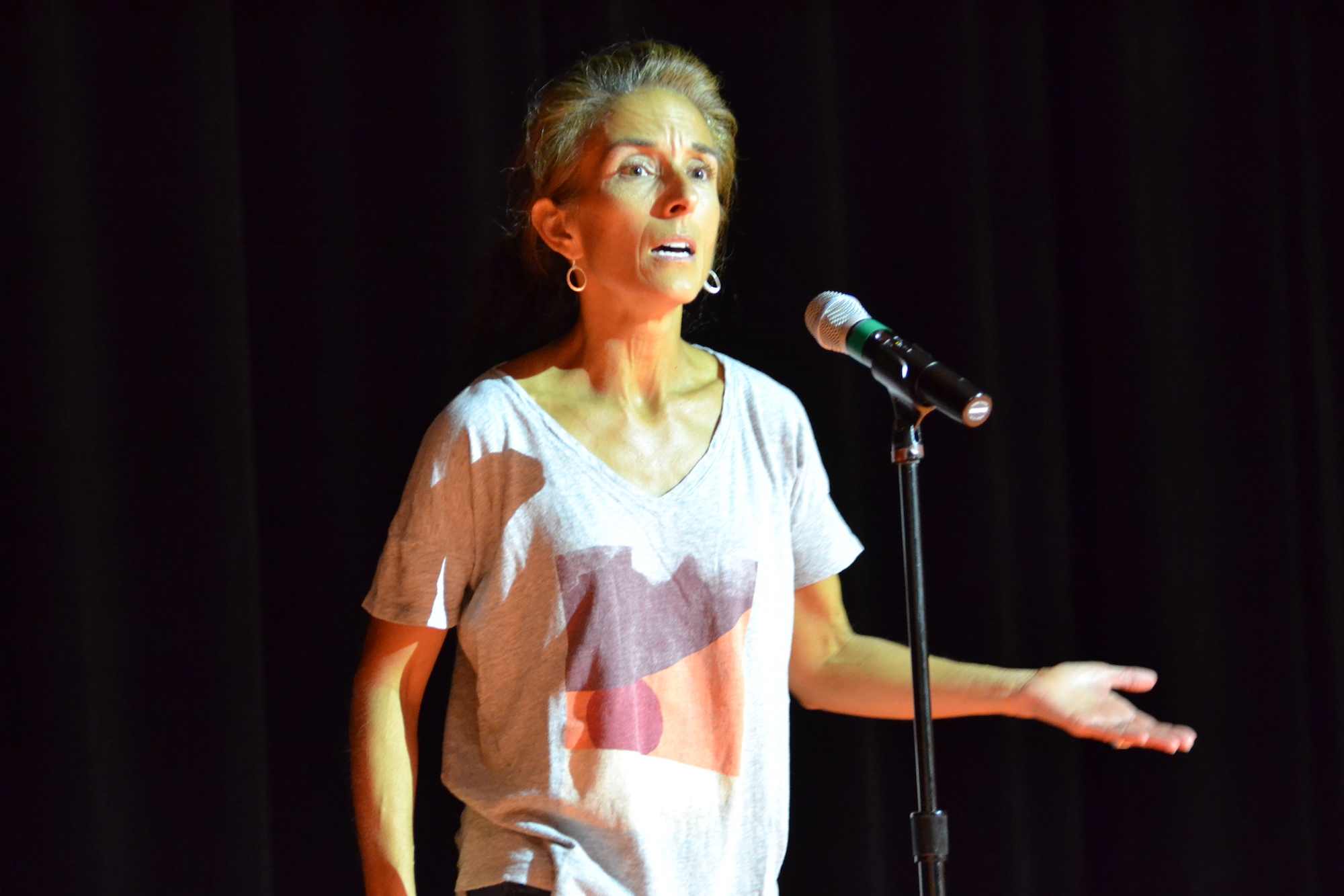 In honor of October being Domestic Violence Awareness Month, Deana's Educational Theater presented The Yellow Dress at the Student Union Theater. The Yellow Dress is a dramatic one-woman play based on the stories of victims of dating violence. (Olivia Stenger/The Daily Campus)