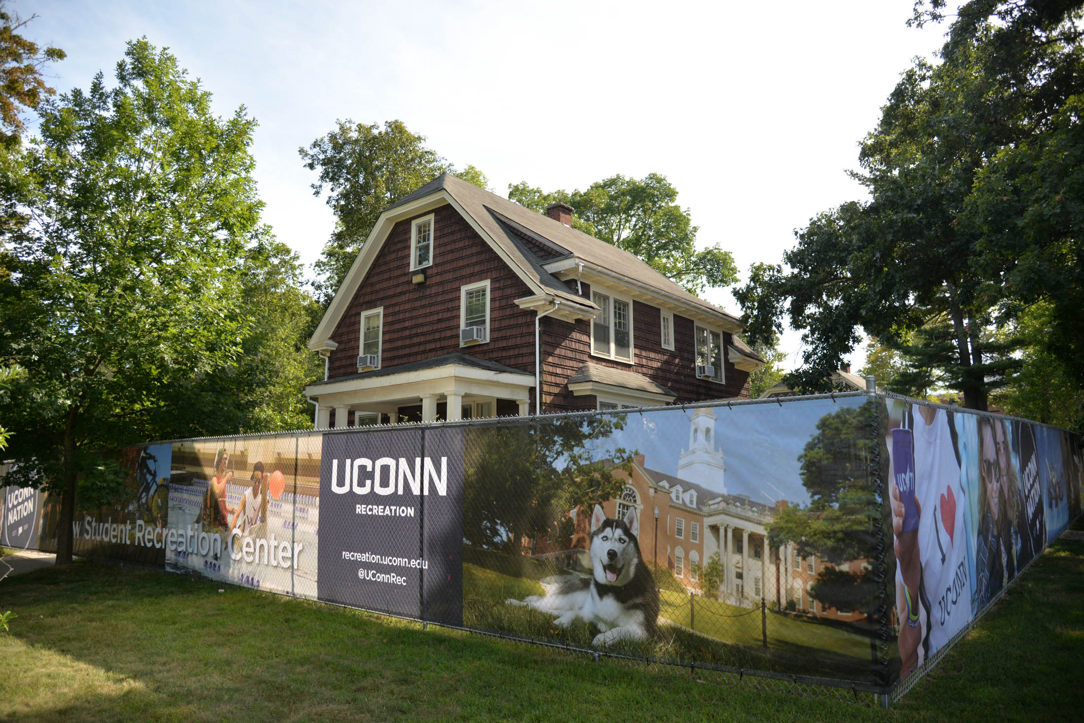 The "brown houses," formally known as Faculty Row have been cleared for demolition according to the university. The decision has faced serious push back from local historical societies. (Amar Batra/The Daily Campus) 