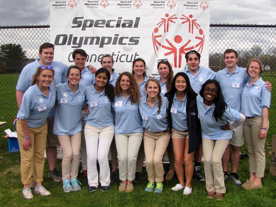 Jeffny Pally, third from the left in the bottom row, was a committee member for the Special Olympics event Husky Classic and a rising member of UConn Community Outreach. She was a 19-year-old a sophomore from West Hartford. (Courtesy/Jessica Oknin)
