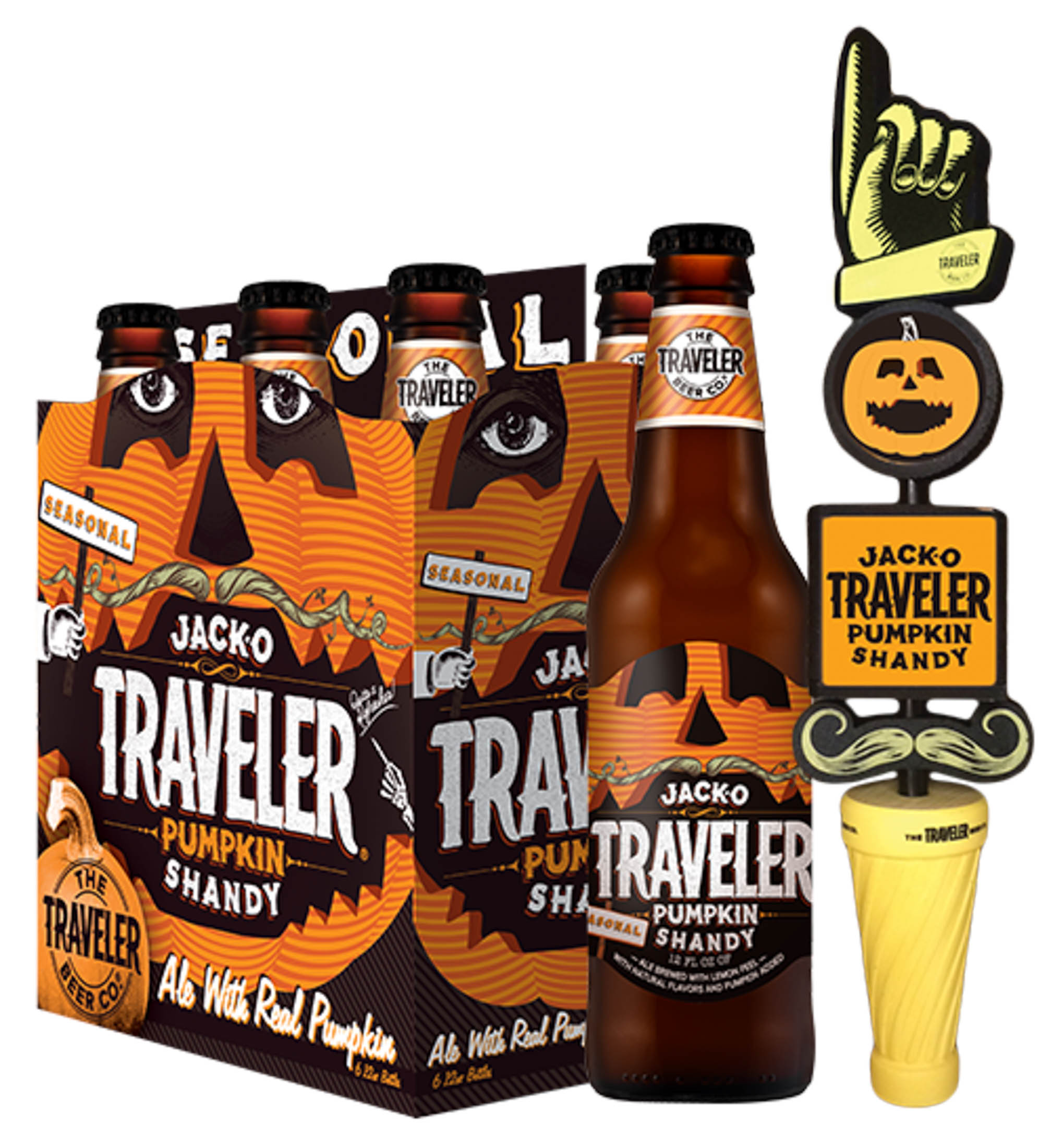 The Traveler Beer Company's Jack-O-Traveler Pumpkin Shandy is a seasonal shandy and can be purchased from Price Chopper in Storrs Center. (Courtesy of the Traveler Beer Company) 