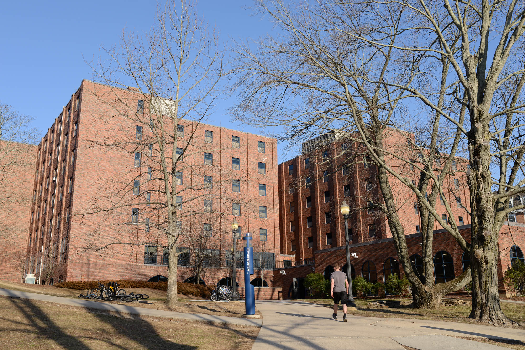 Students in residence halls across campus including Buckley Hall found discolored water in their their toilets and sinks on Wednesday mornings. Students have been plagued by water issues throughout the semester. (Jason Jiang/The Daily Campus)