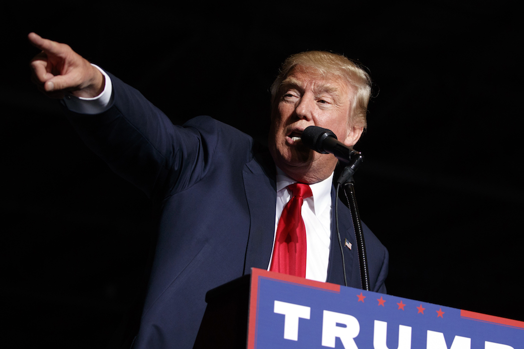 Republican presidential candidate Donald Trump speaks during a campaign rally, Thursday, Oct. 27, 2016, in Geneva, Ohio. (Evan Vucci/AP Photo)