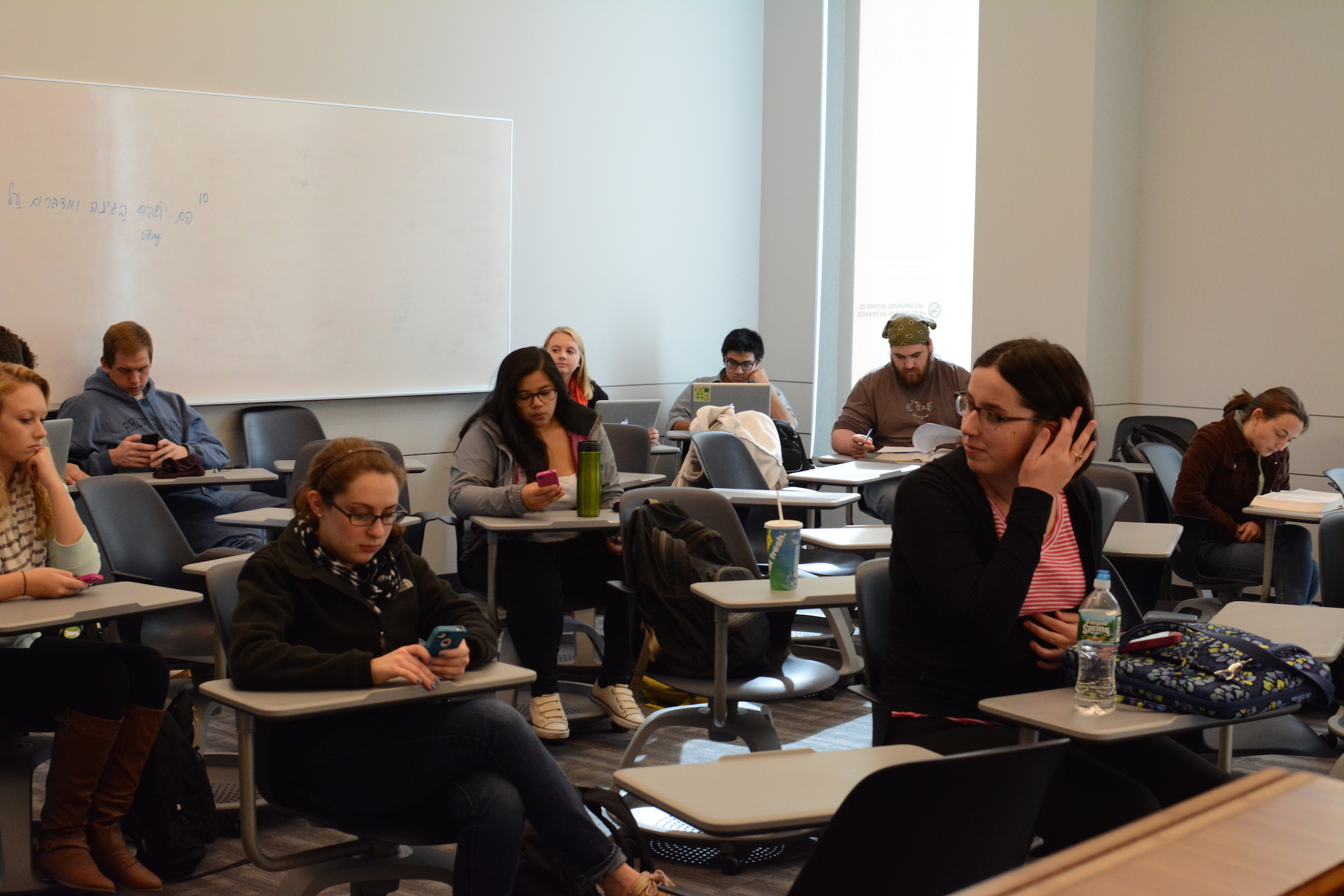 UConn students participate in their classroom discussion in Oak Hall on Oct. 24, 2013. (Patrick Gosselin/The Daily Campus)
