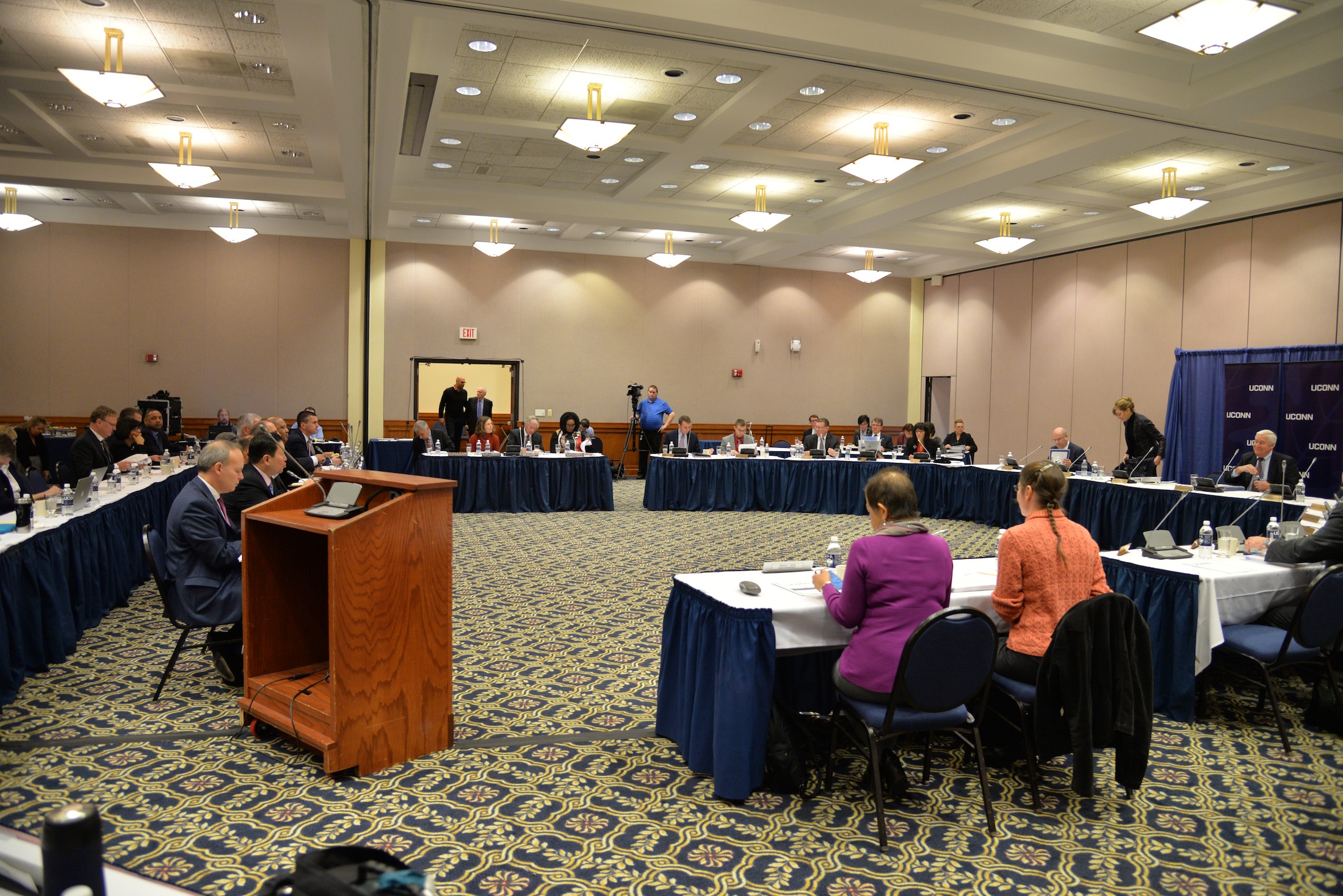  The Board of Trustees discusses current affairs of the university during their monthly meeting on Dec. 7, 2016 in Rome Ballroom. In their most recent meeting the board voted to raise tuition. (Amar Batra/The Daily Campus)
